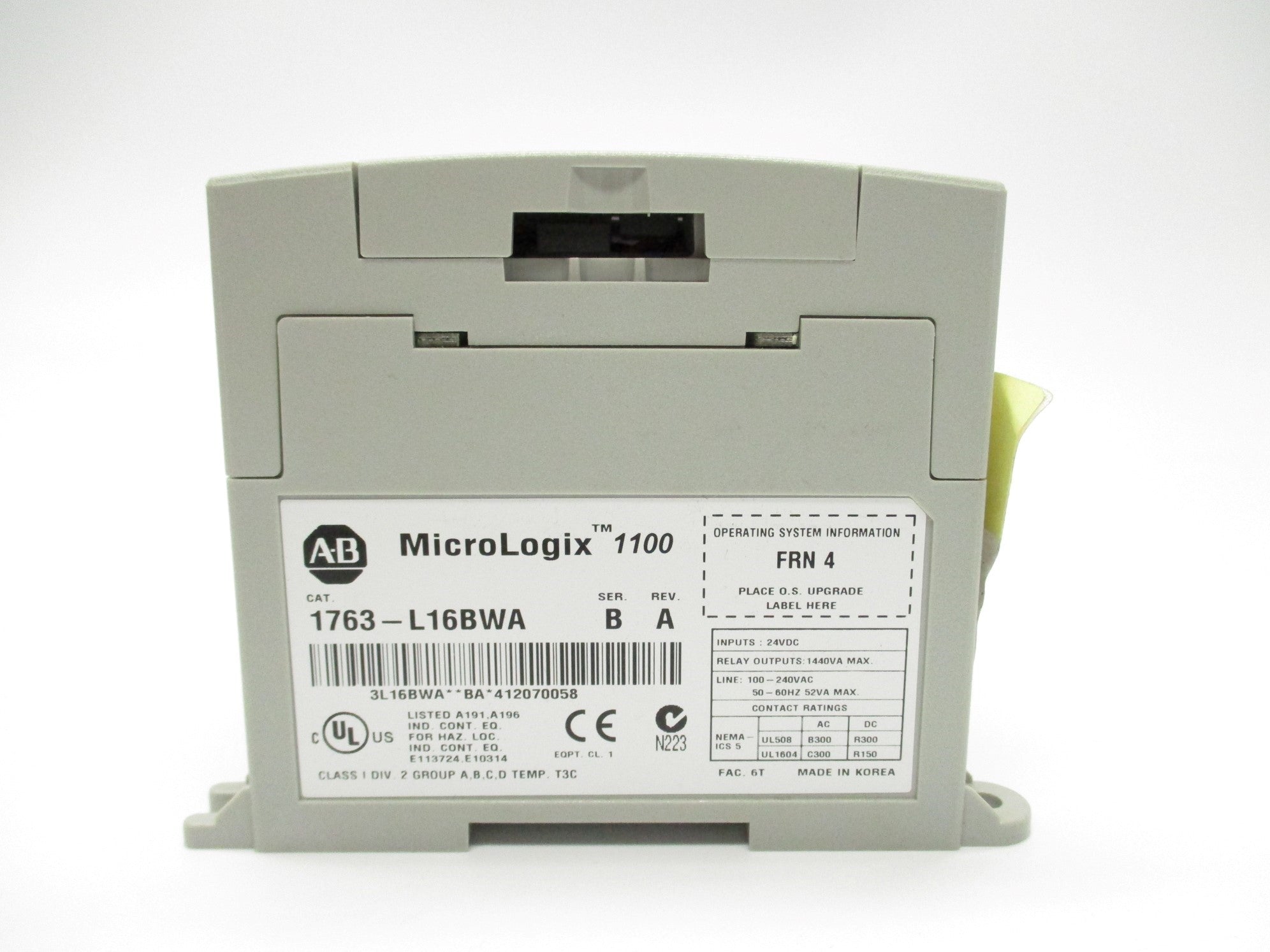 ALLEN BRADLEY 1763-L16BWA SER. B F/W 4 NSMP