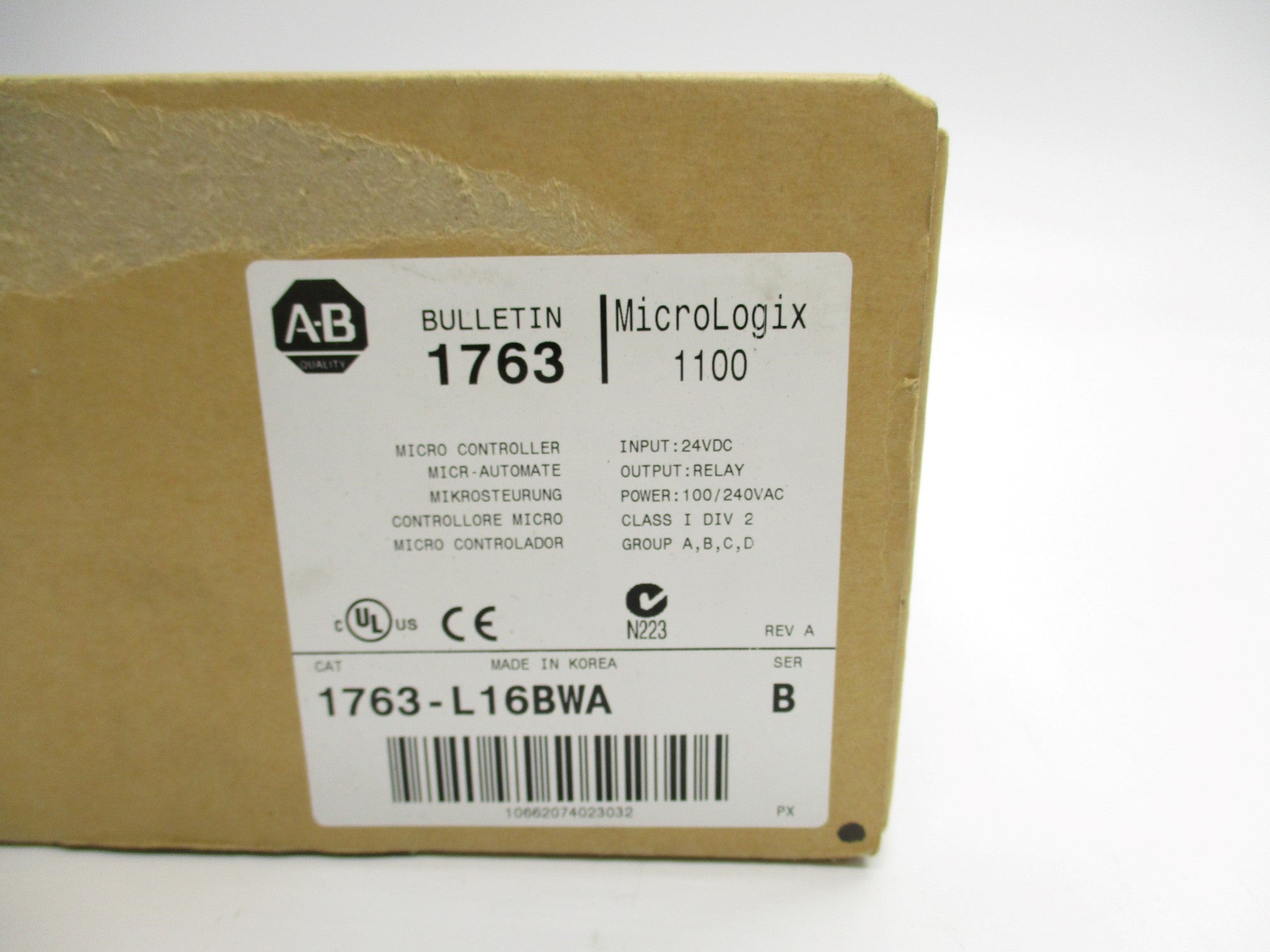 ALLEN BRADLEY 1763-L16BWA SER. B F/W 4 NSMP