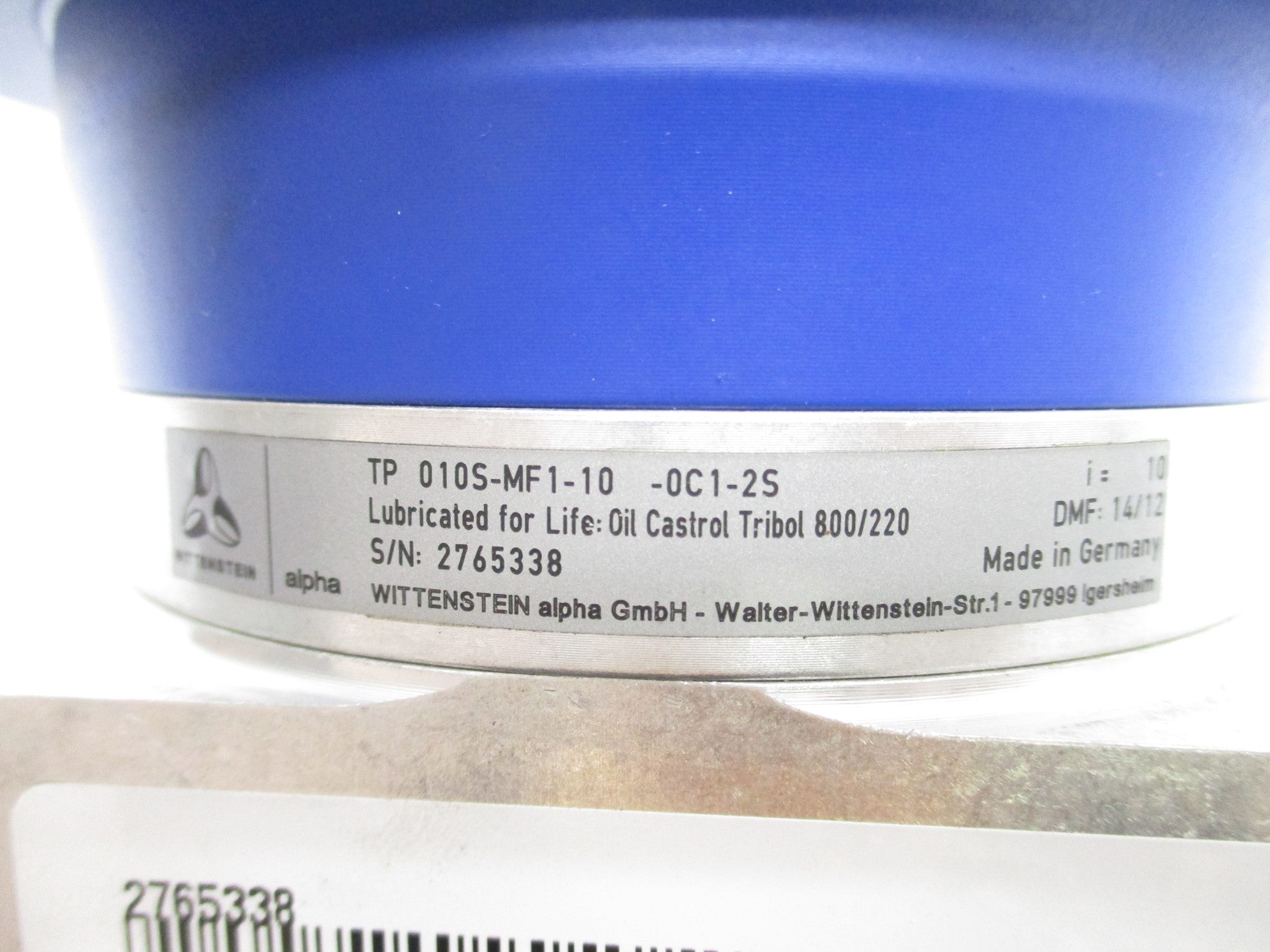 WITTENSTEIN TP010S-MF1-10-0C1-2S UNMP