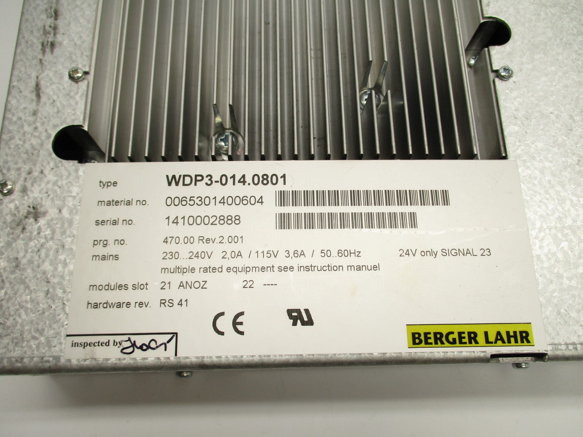BERGER LAHR WDP3-014.0801 UNMP