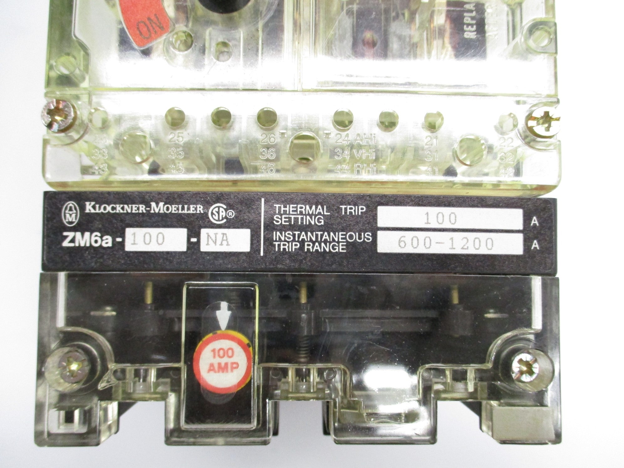 KLOCKNER MOELLER NZM6B-100/ZM6A-100-NA 100A 600VAC NSNP