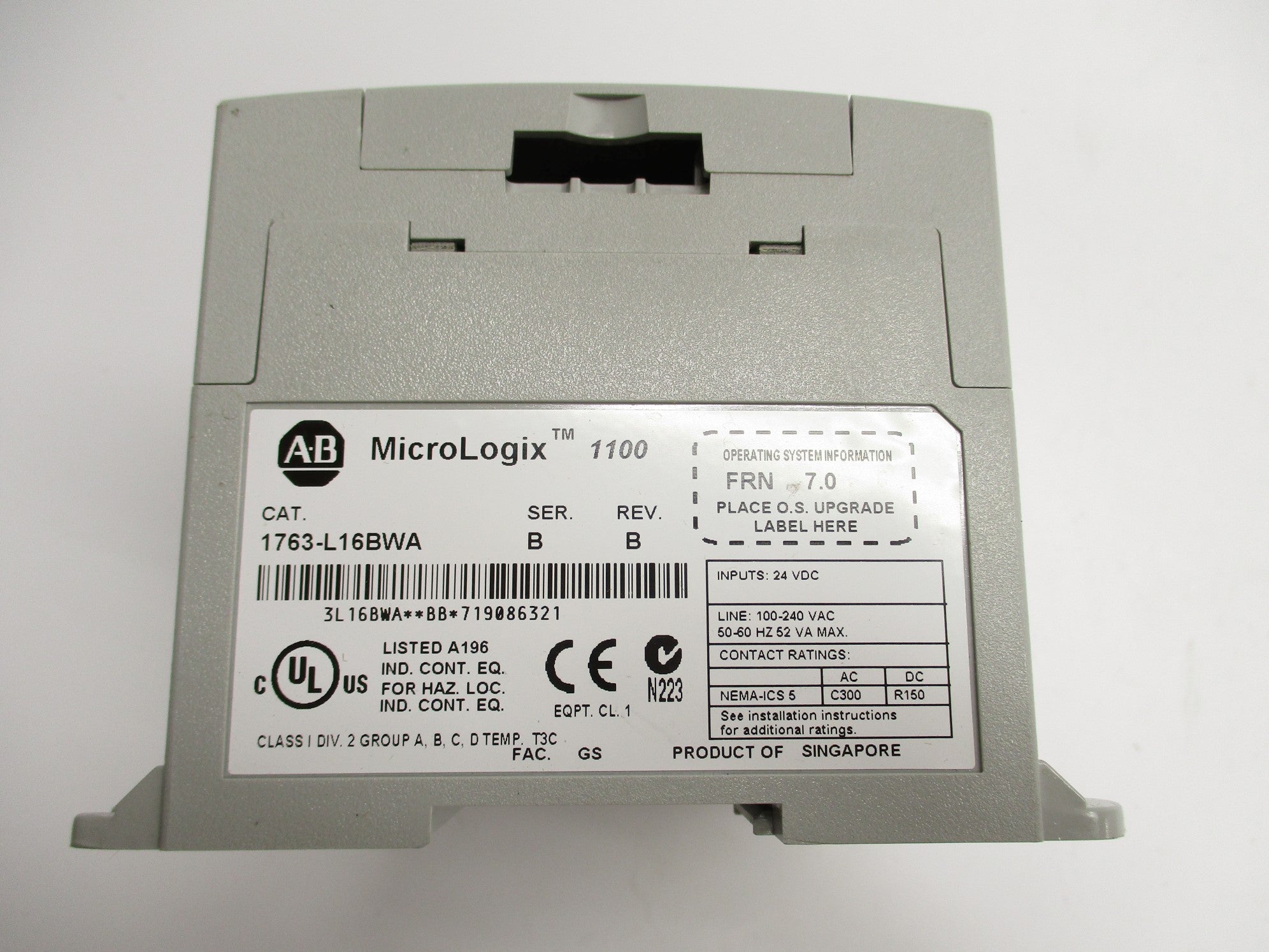 ALLEN BRADLEY 1763-L16BWA SER. B F/W 7.0 NSNP