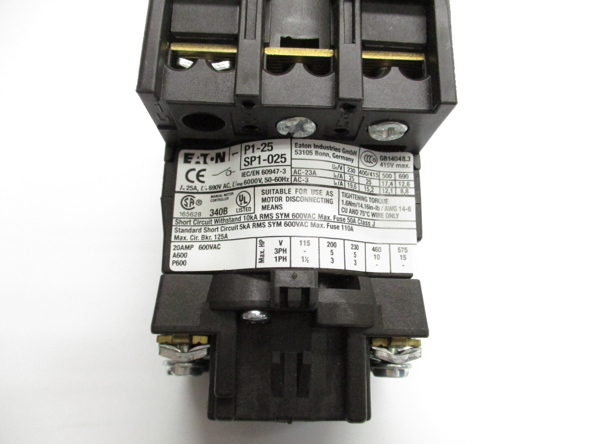 EATON P1-25-SP1-025 (AS PICTURED) NSNP