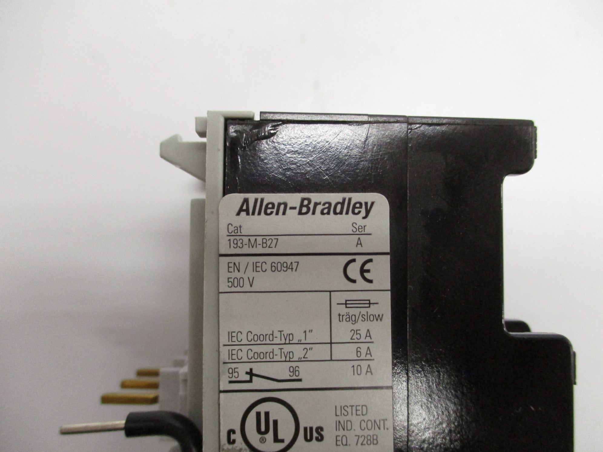 ALLEN BRADLEY 193-M-B27 SER. A (BR/WH) NSMP