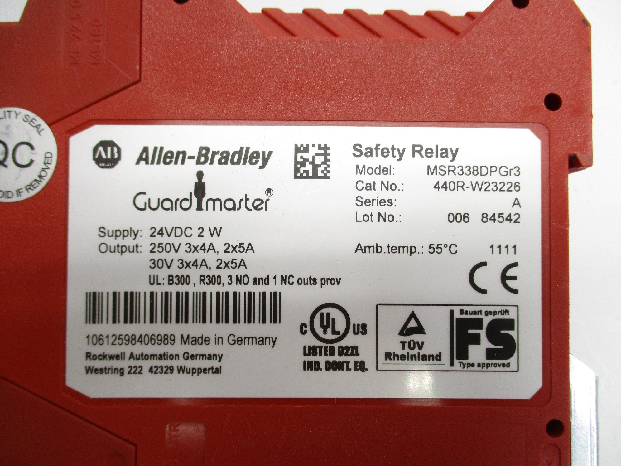 ALLEN BRADLEY 440R-W23226 SER. A NSNP
