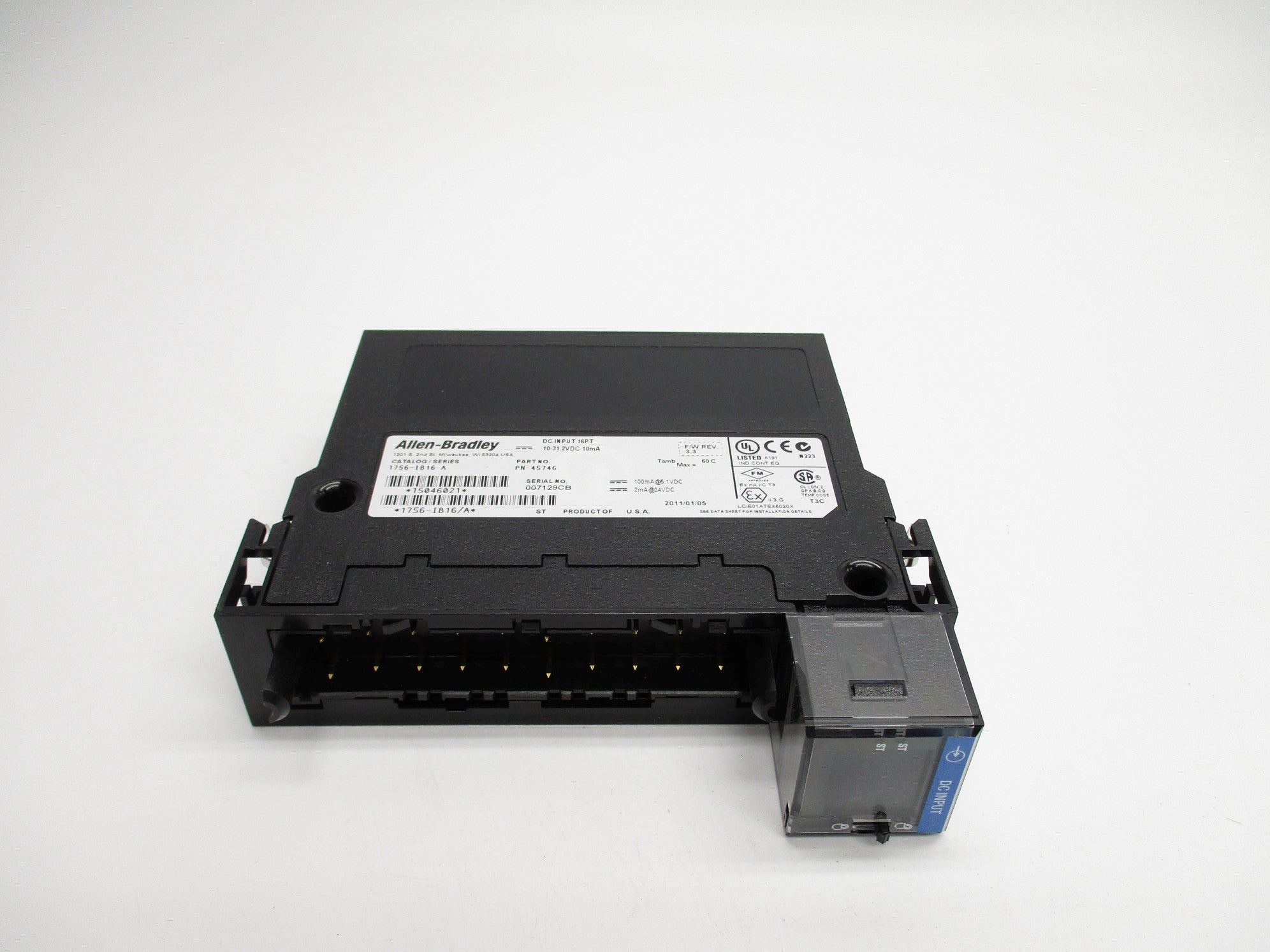 ALLEN BRADLEY 1756-IB16 SER. A F/W 3.3 (AS PICTURED) NSNP