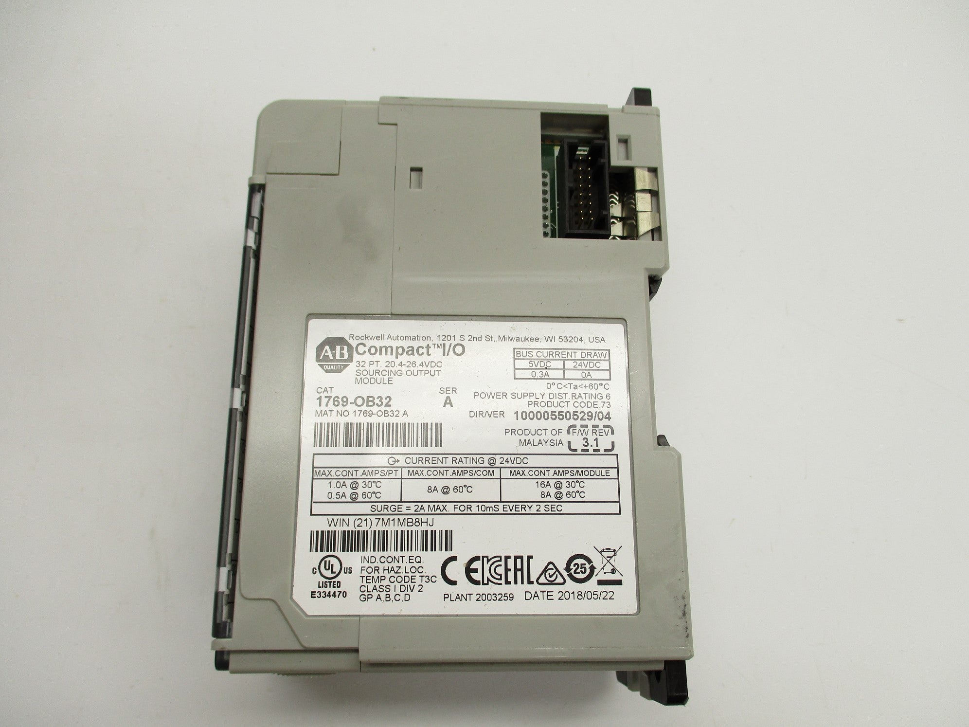 ALLEN BRADLEY 1769-OB32 SER. A (NO TERMINAL) NSNP