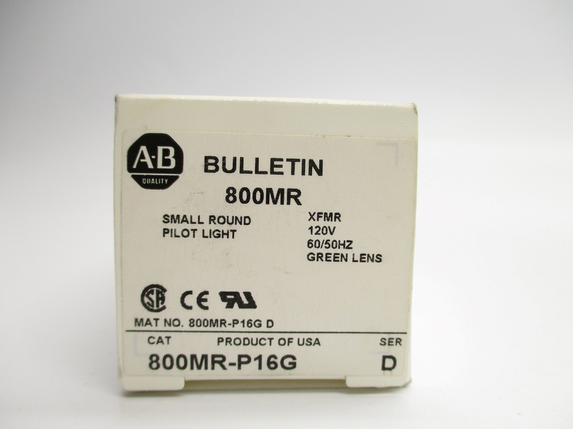 INDUSTRIAL SPARE PART 800MR-P16G SER. D 120V (WH) NSMP