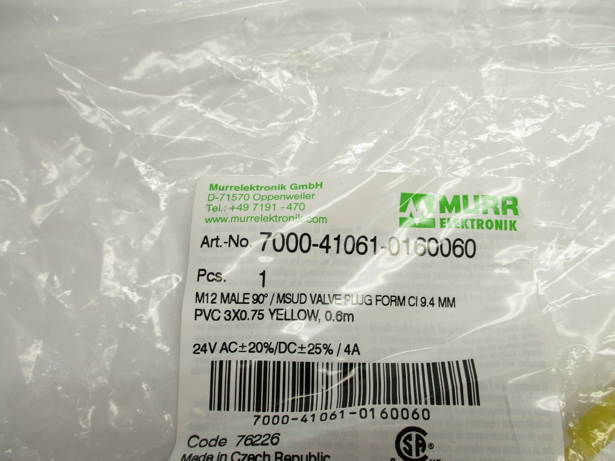 MURR ELEKTRONIK 7000-41061-0160060 NSMP