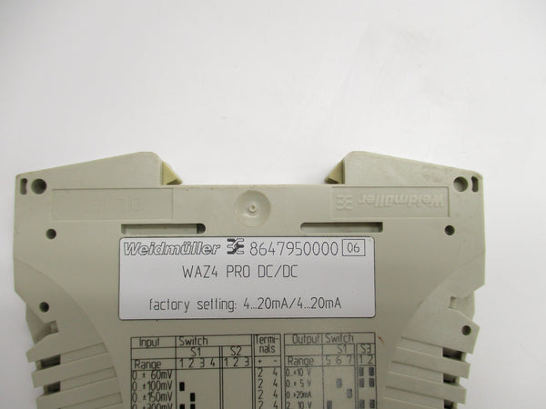 WEIDMULLER WAZ4-PRO-DC/DC 8647950000 UNMP
