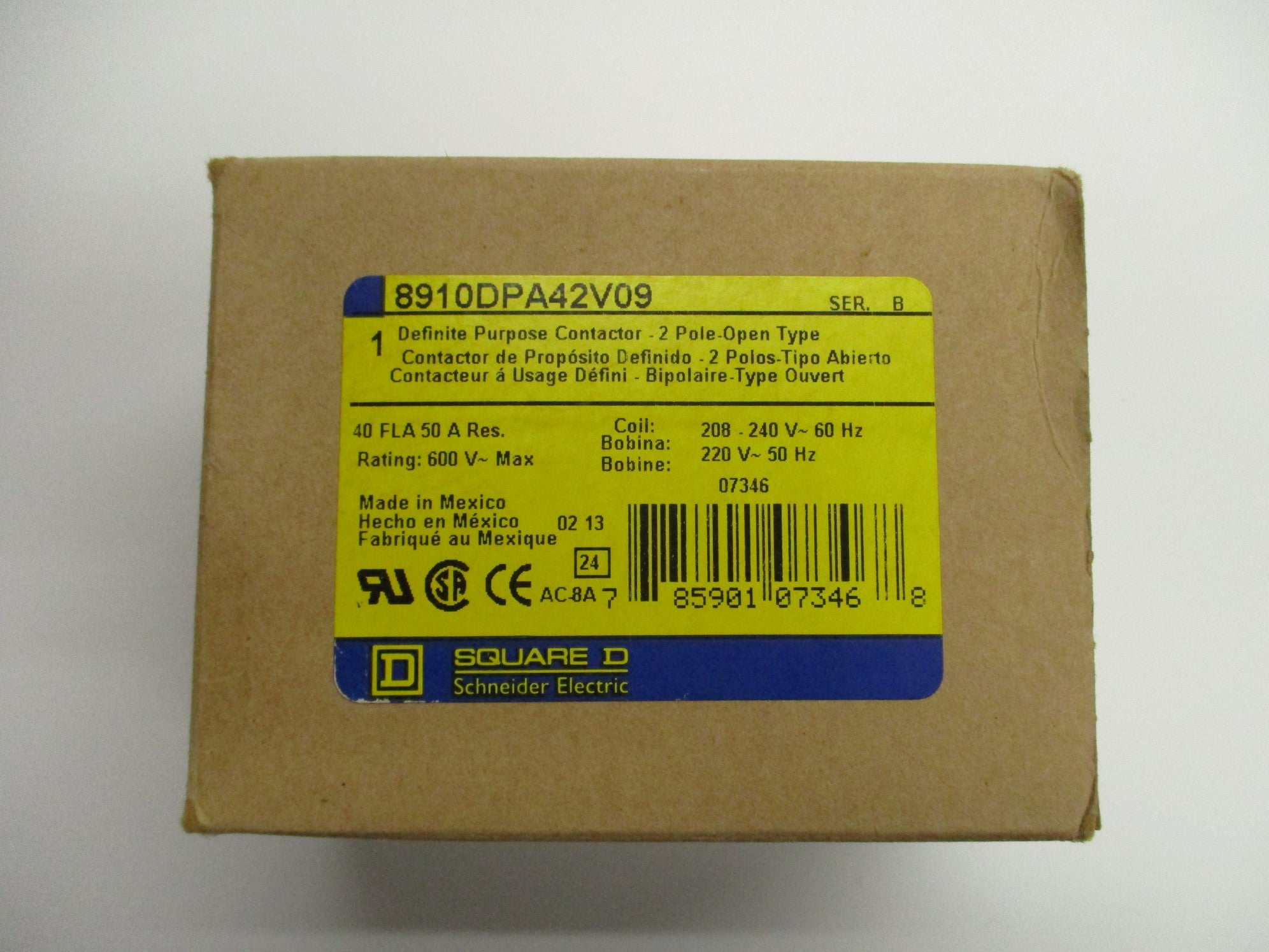 SQUARE D 8910DPA42V09 SER. B 208-240V NSMP
