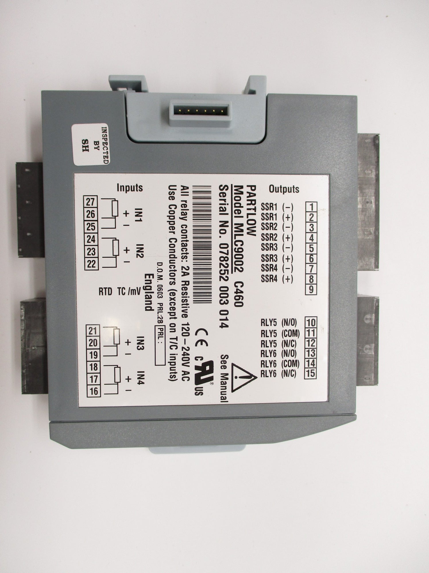 PARTLOW MCL9002C460 UNMP