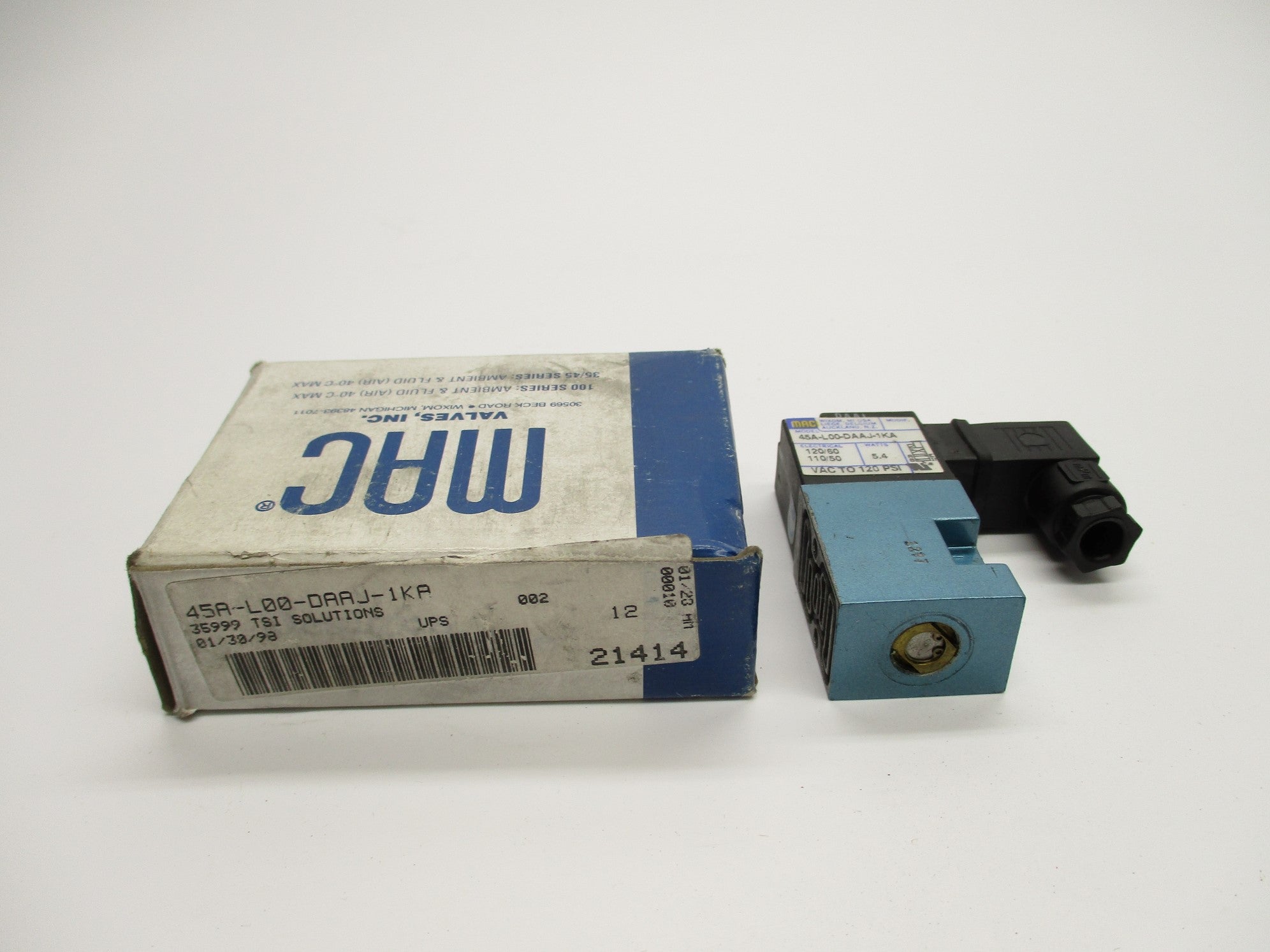 MAC 45A-L00-DAAJ-1KA 120V 120PSI NSMP