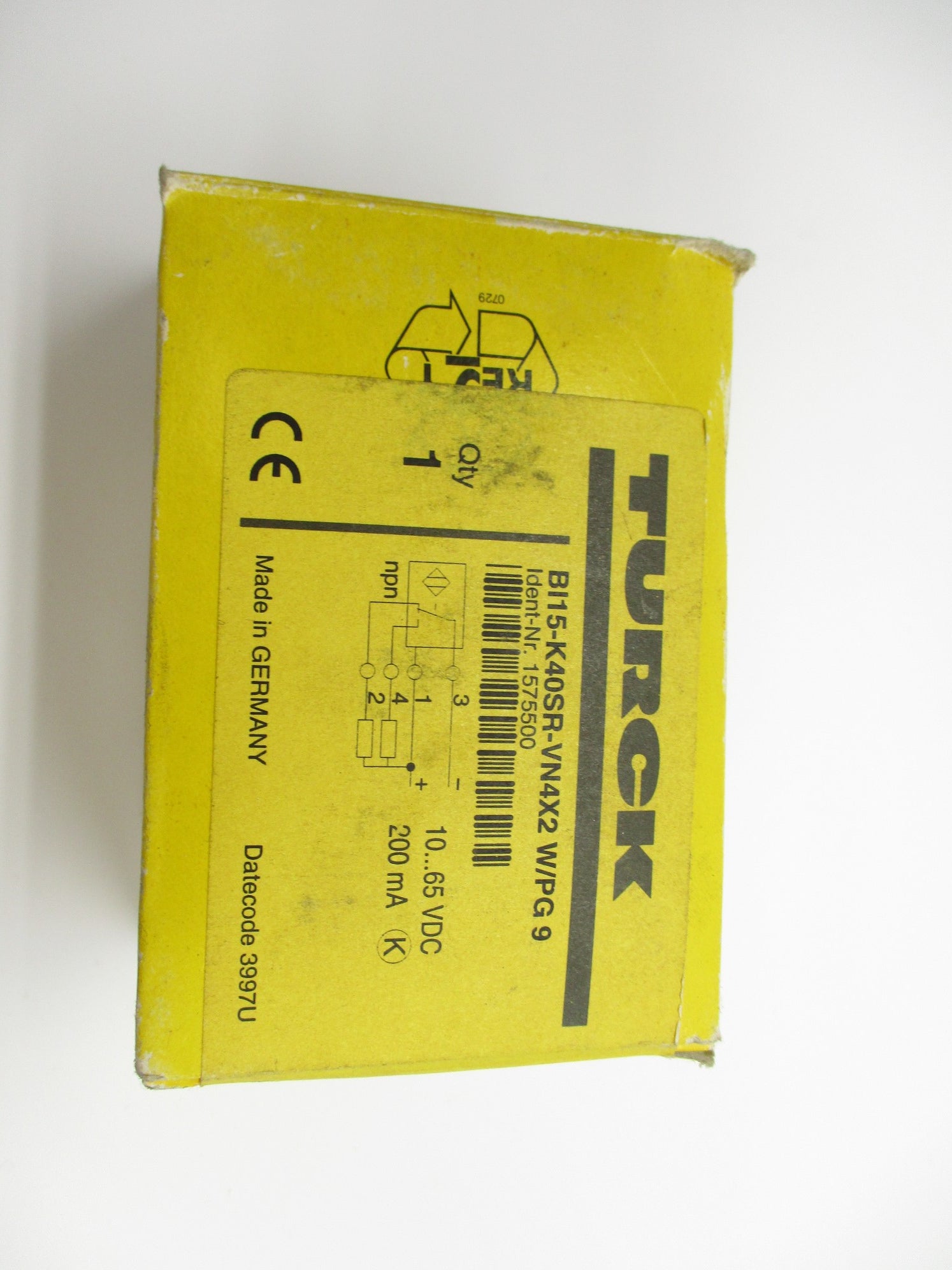 TURCK BI15-K40SR-VN4X2 W/PG9 NSMP