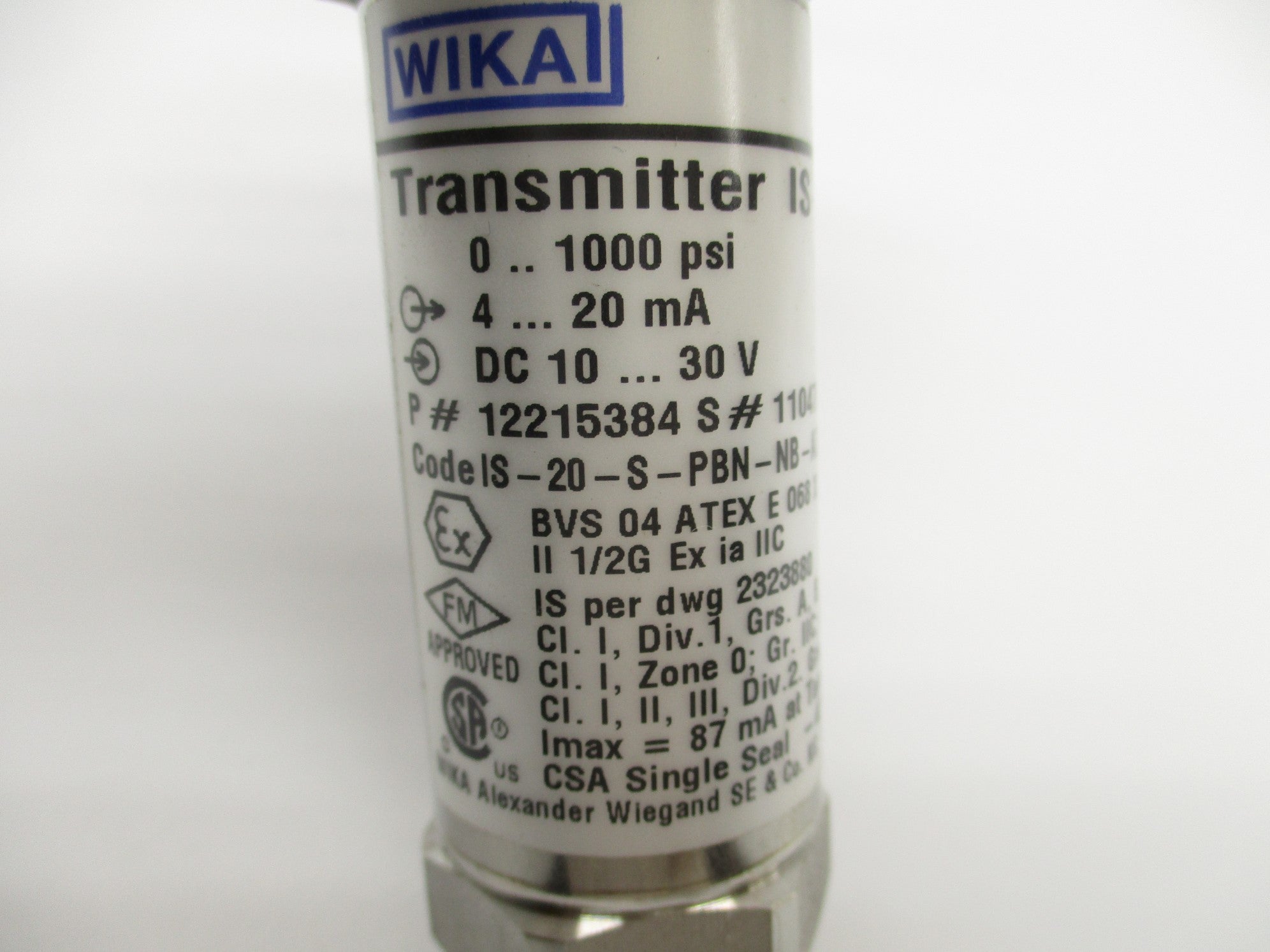 WIKA IS-20-S NSNP