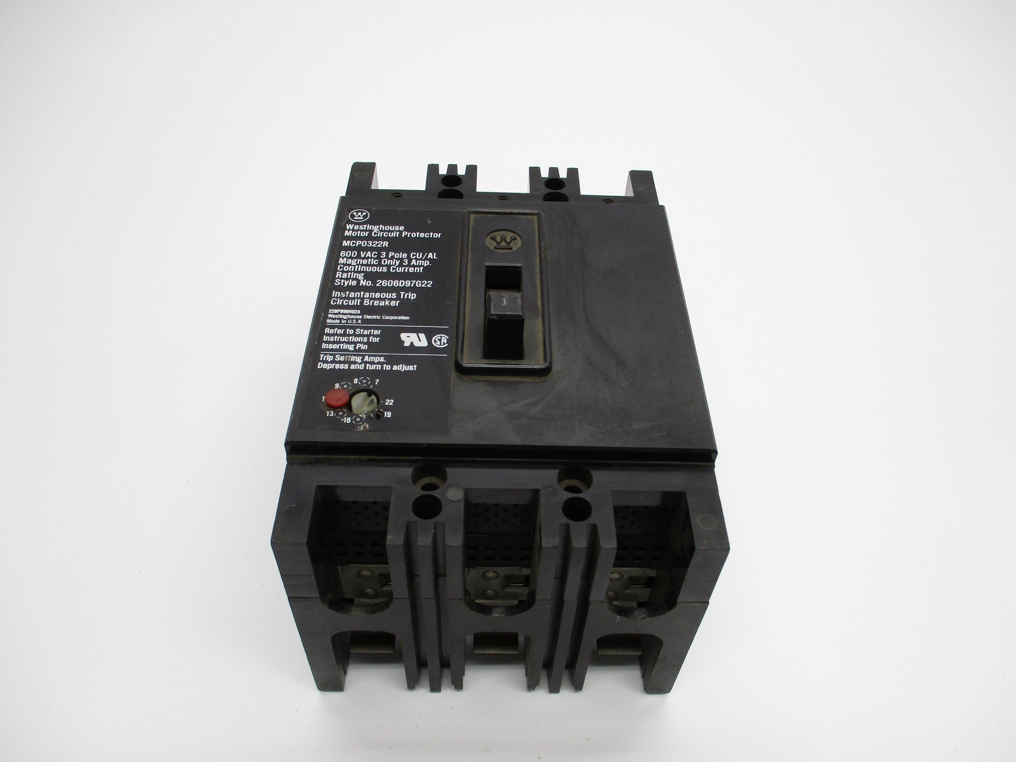 WESTINGHOUSE MCP0322R 600VAC  3A UNMP