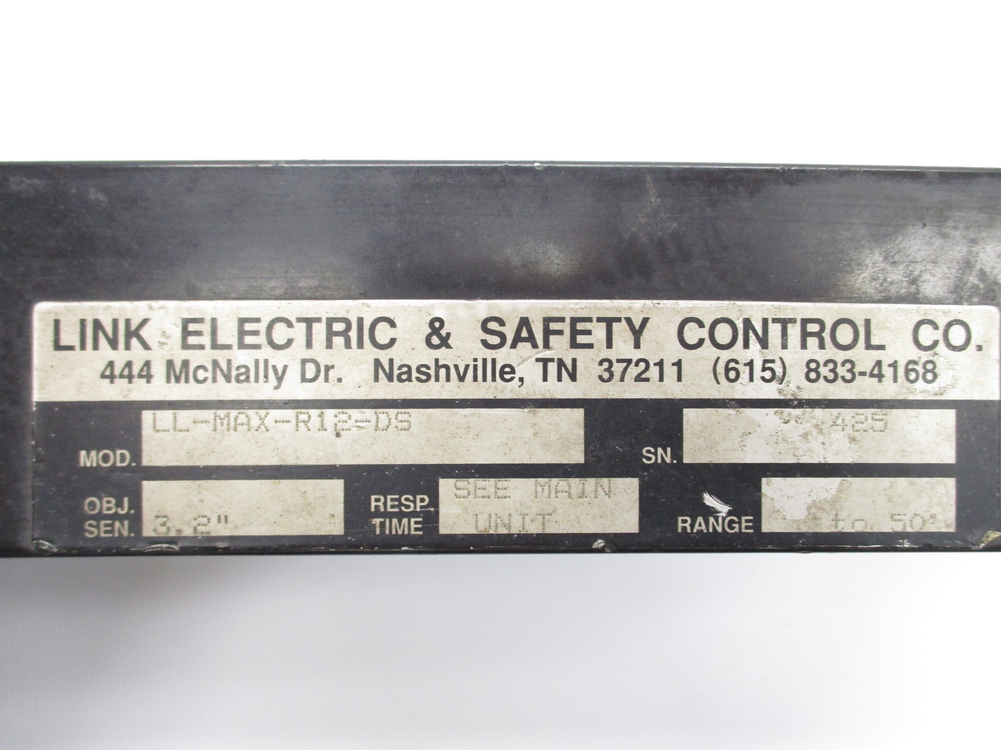 LINK ELECTRIC & SAFETY CONTROL LL-MAX-R12-DS UNMP