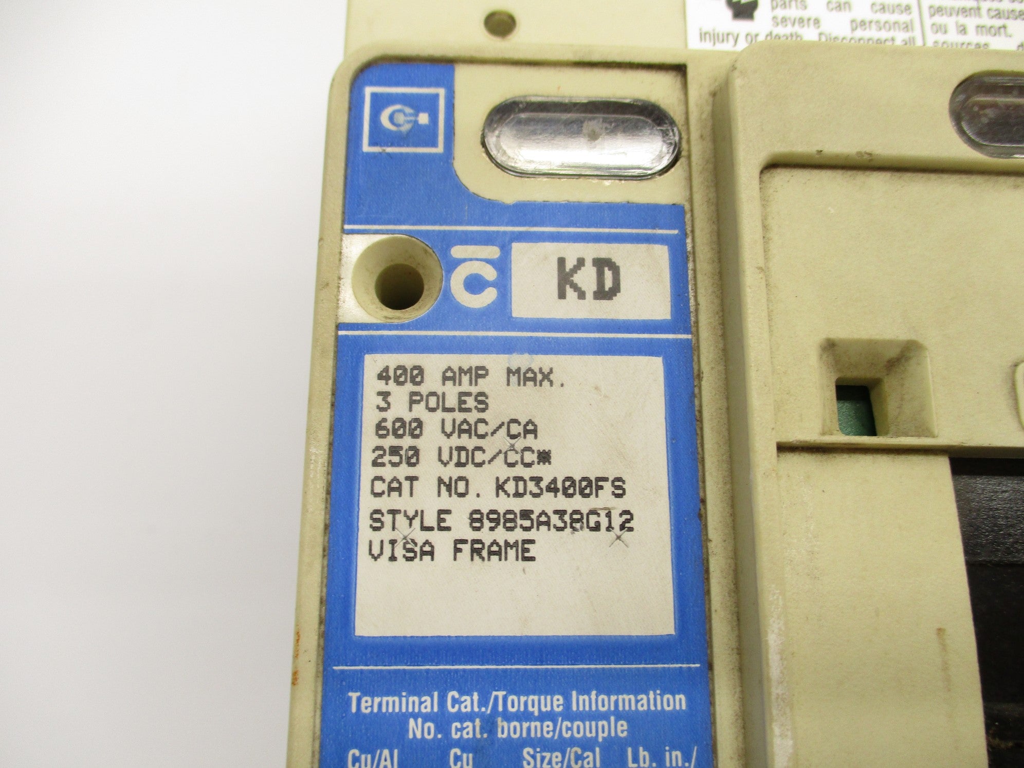 CUTLER HAMMER KD3300 300A 600VAC UNMP