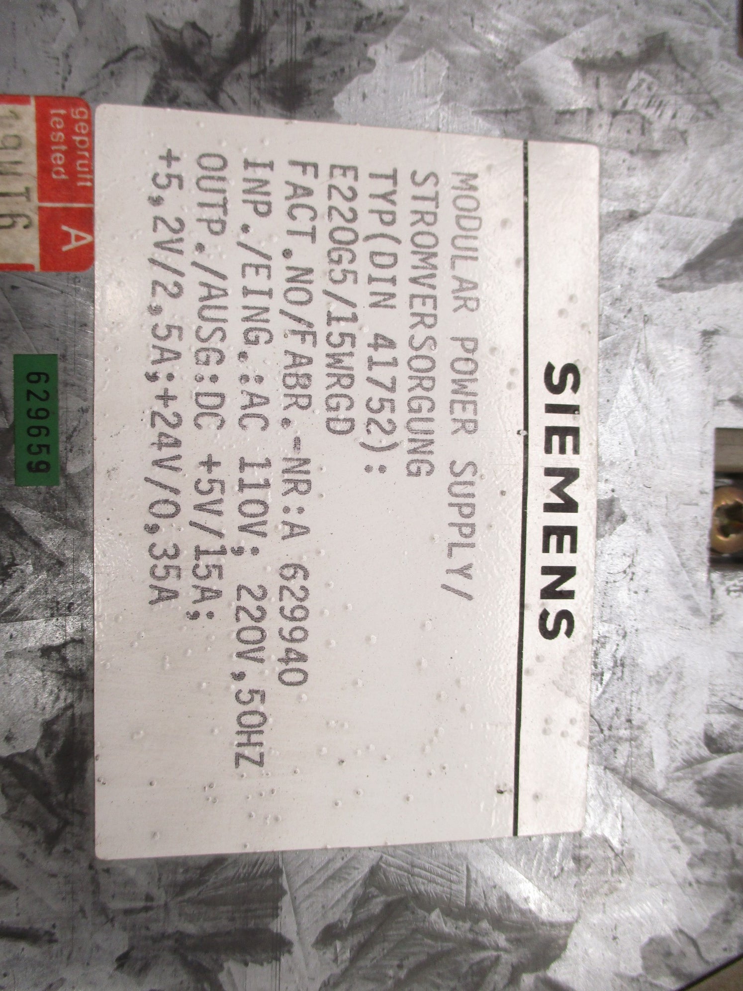 SIEMENS E220G5/15WRGD UNMP