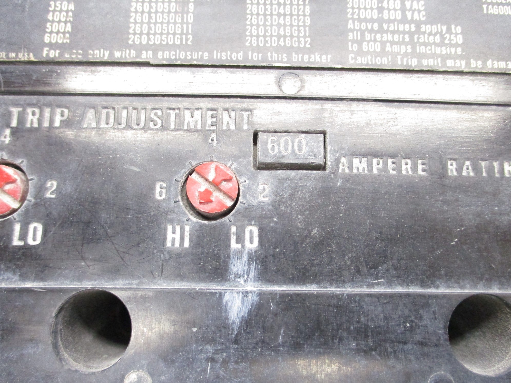 WESTINGHOUSE LA3600F 600A 600VAC UNMP