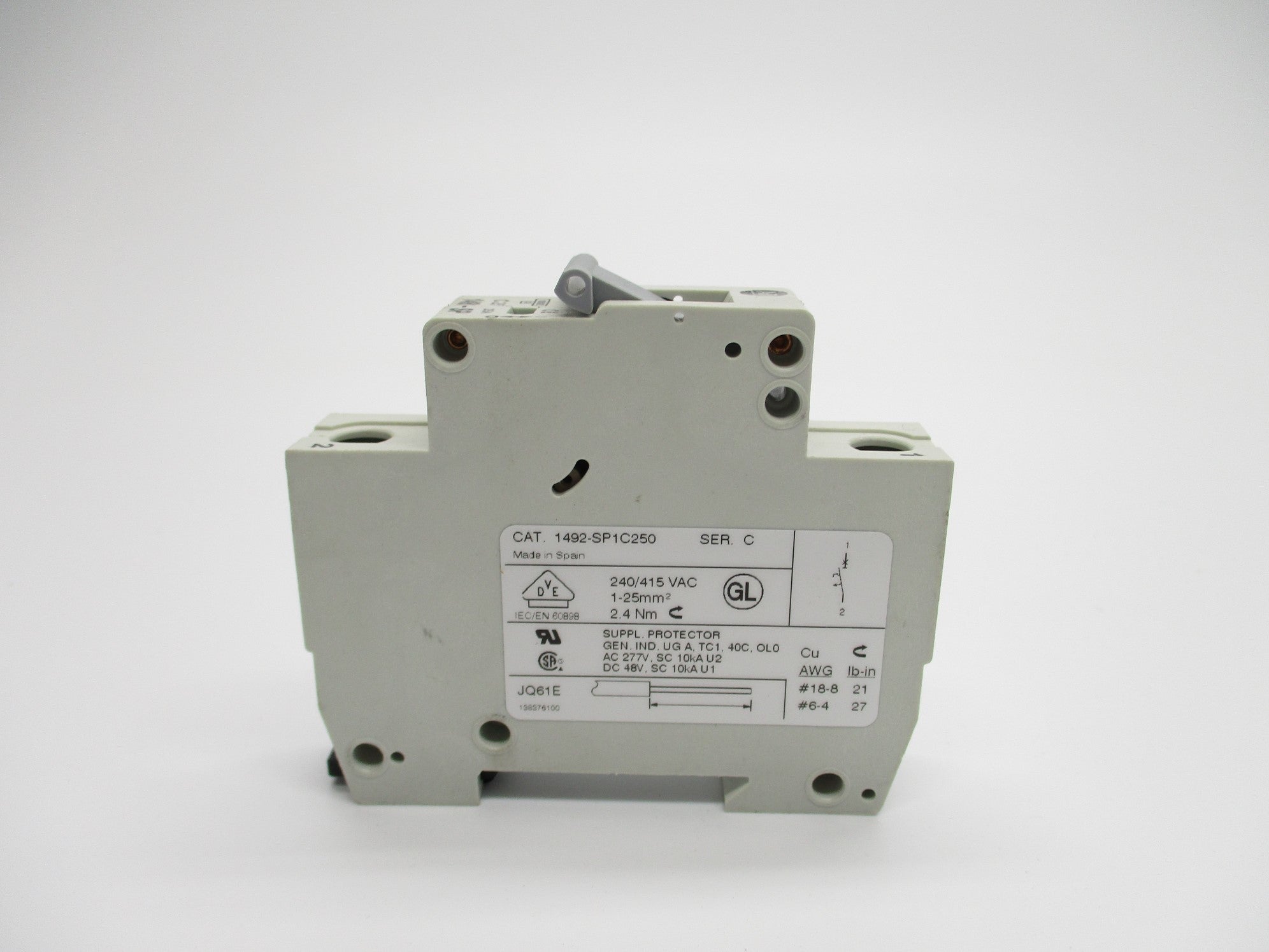 ALLEN BRADLEY 1492-SP1C250 SER. C 25A 240/415VAC NSNP