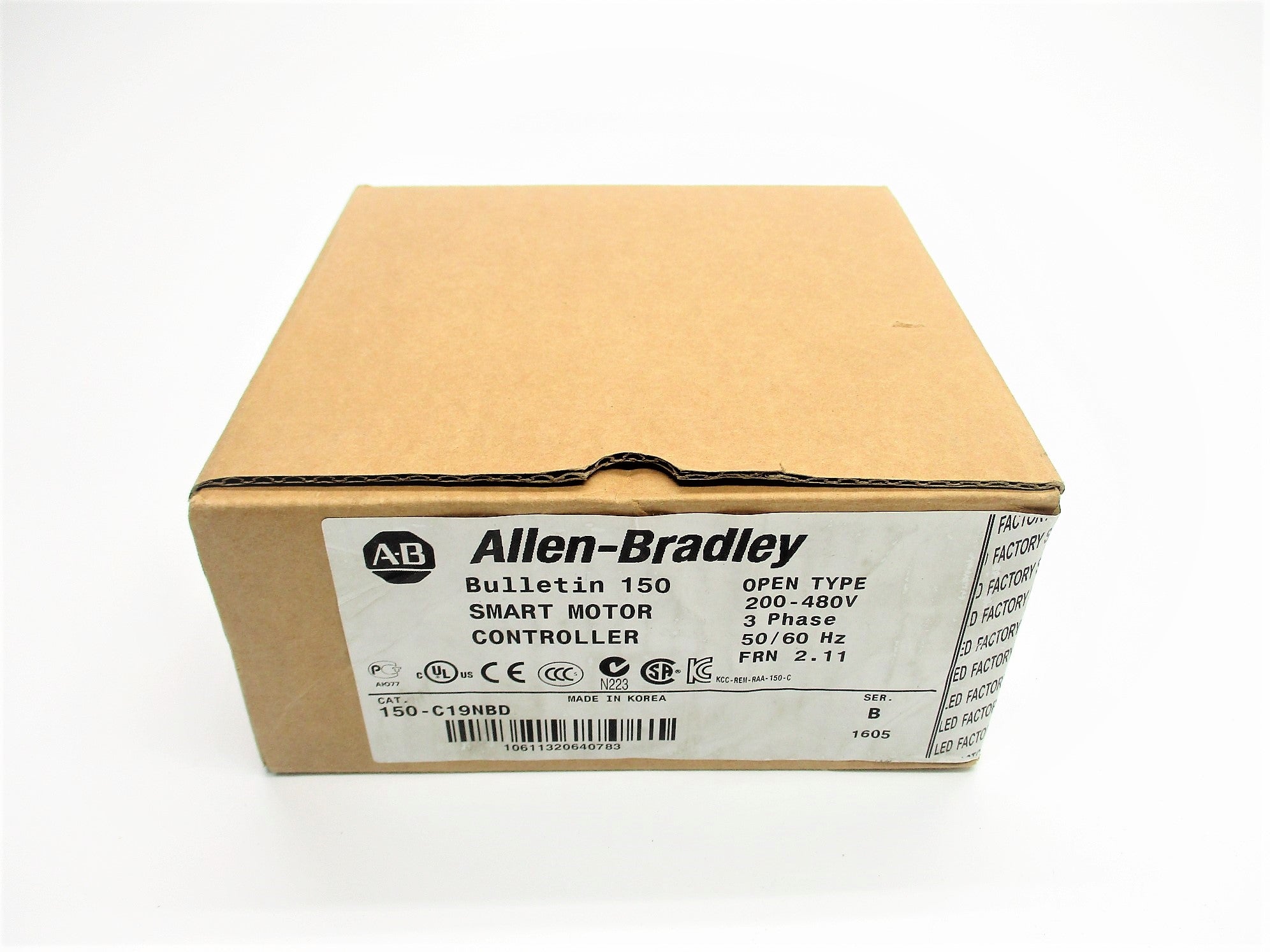 ALLEN BRADLEY 150-C19NBD SER. B F/W 2.11 (BR/WH) NSFS