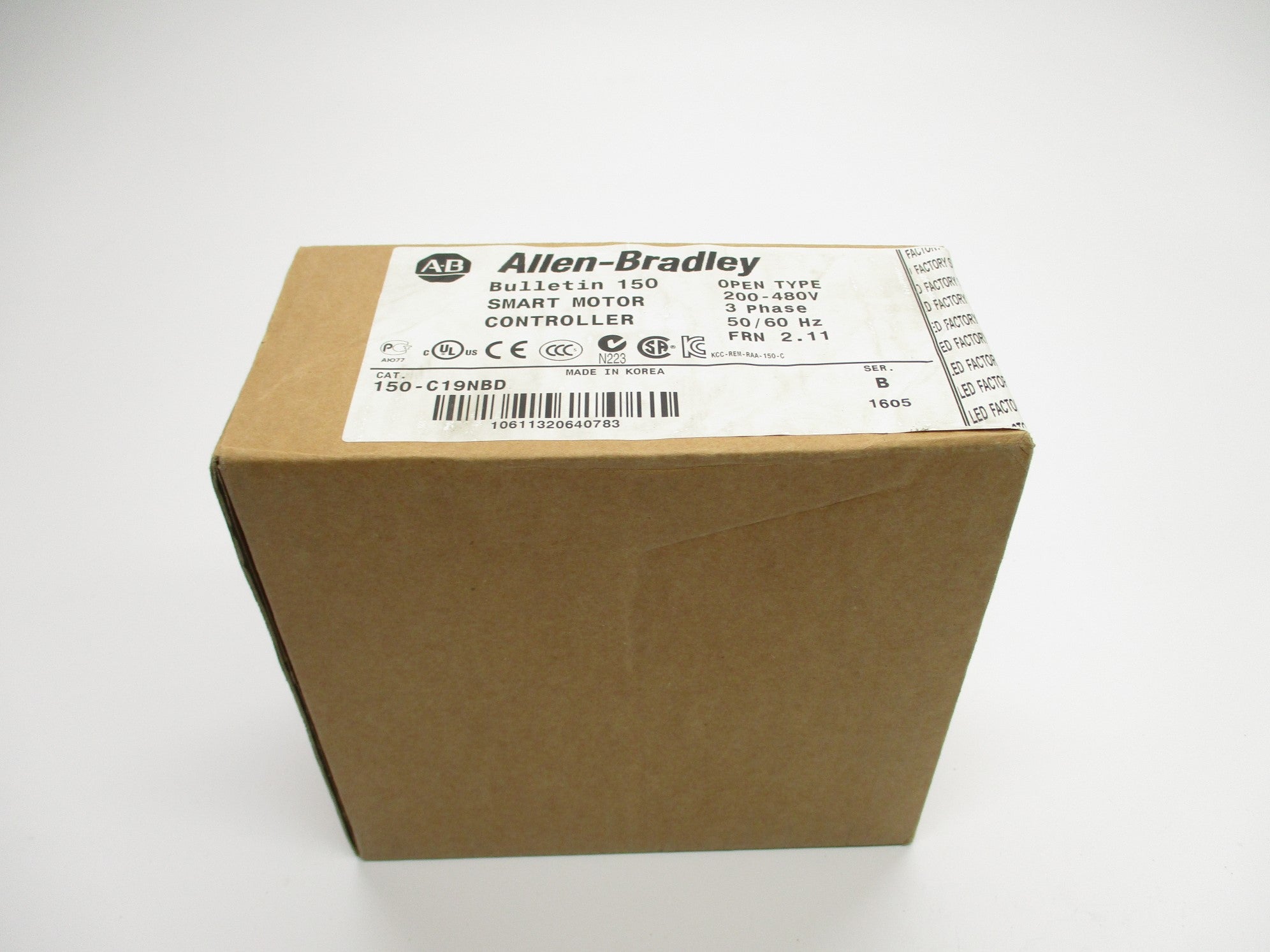 ALLEN BRADLEY 150-C19NBD SER. B F/W 2.11 (BR/WH) NSFS