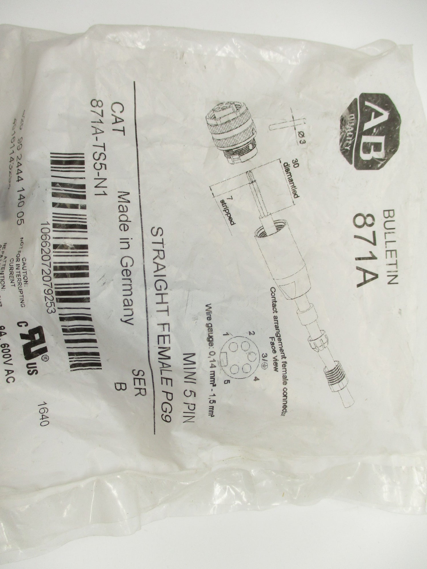 ALLEN BRADLEY 871A-TS5-N1 SER. B (WH) NSMP