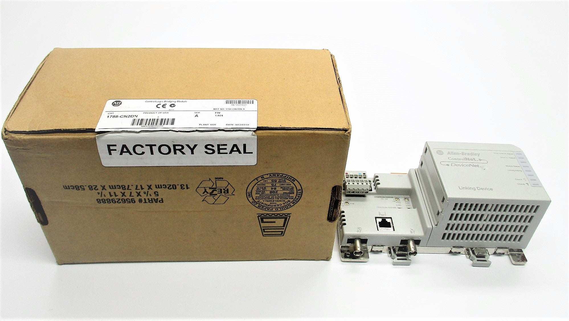 ALLEN BRADLEY 1788-CN2DN SER. A F/W 1.024 24VDC NSMP