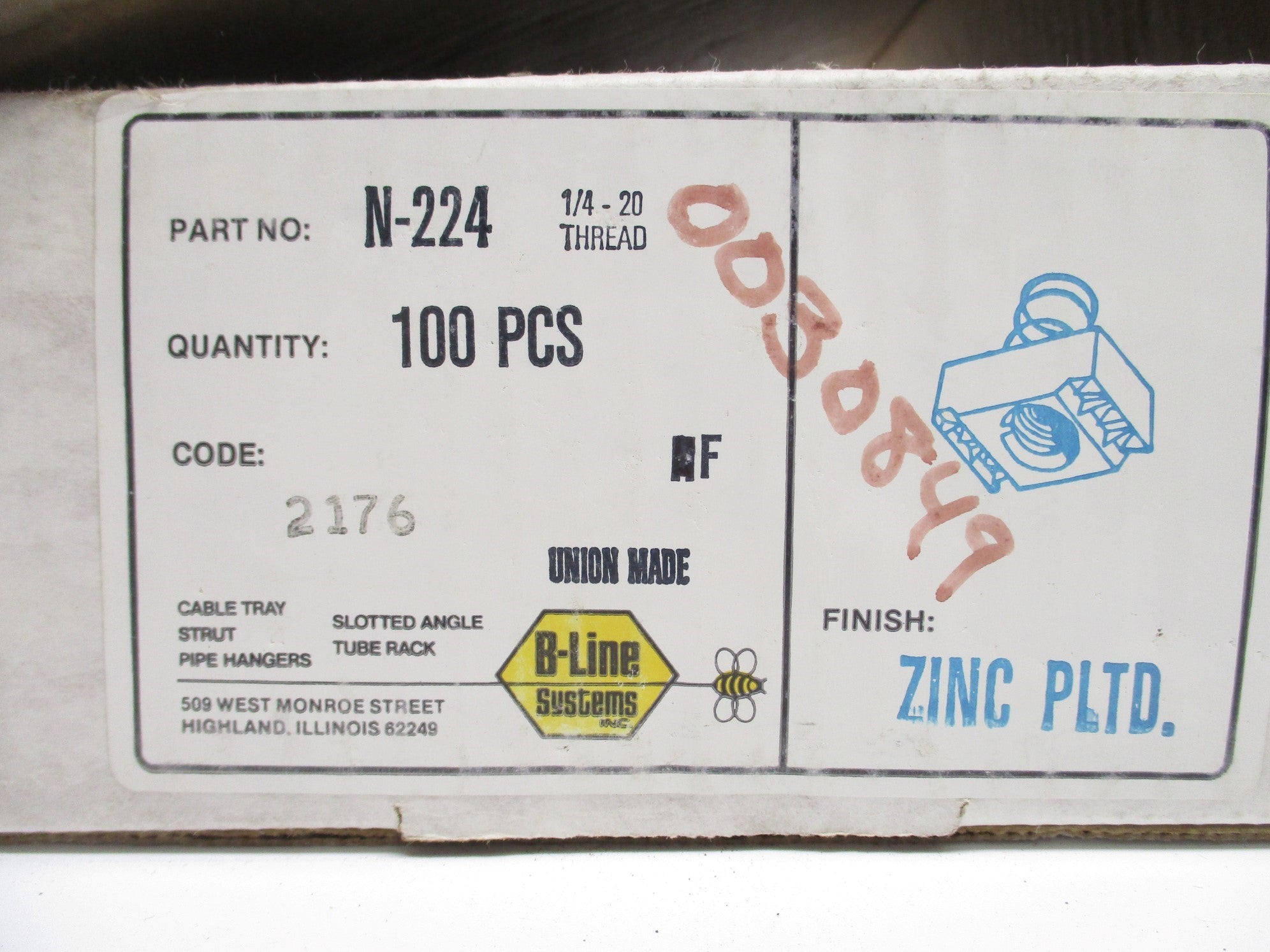 B-LINE N-224 (PKG OF 100) NSMP