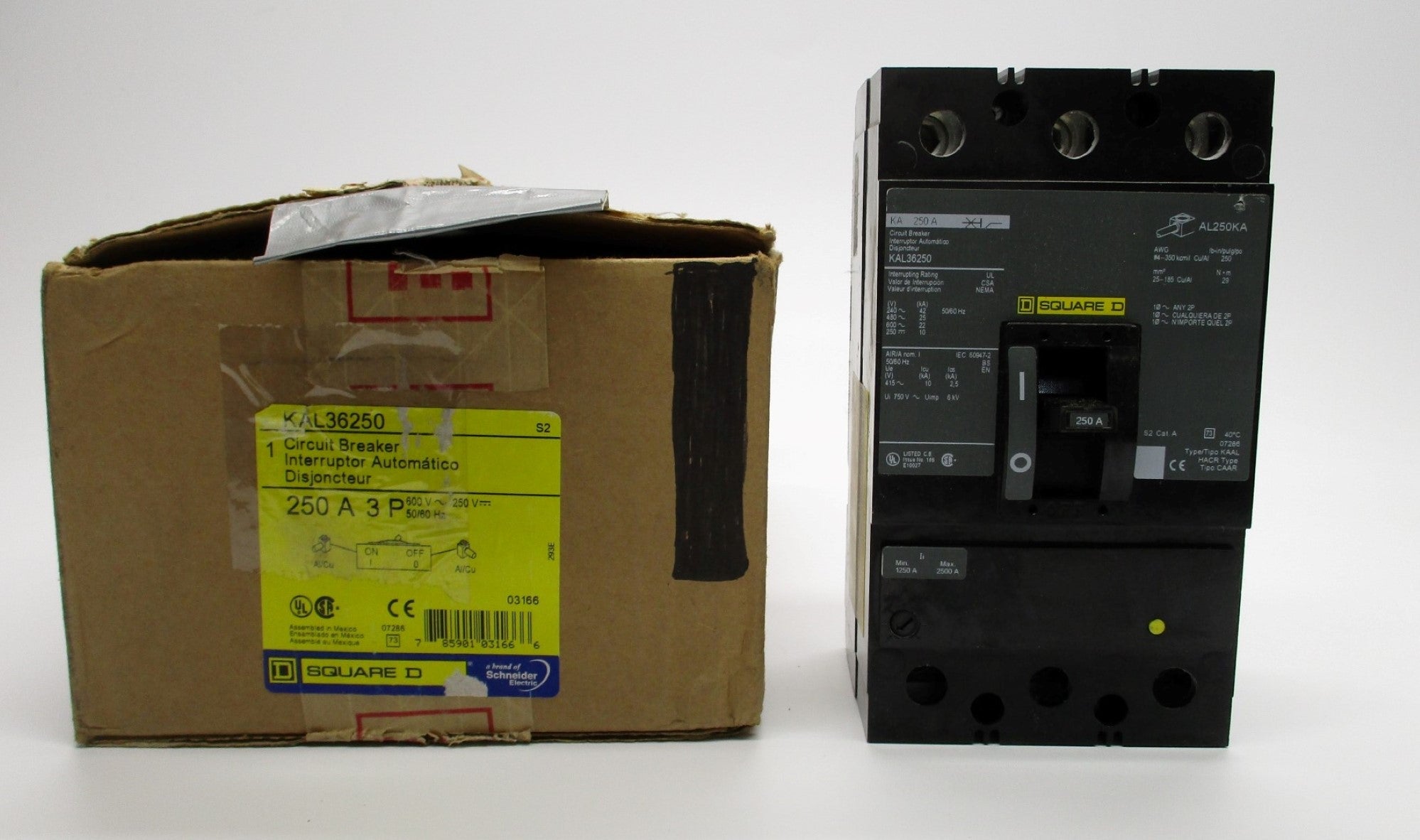 SQUARE D KAL36250 250A 600V (GREEN) NSMP