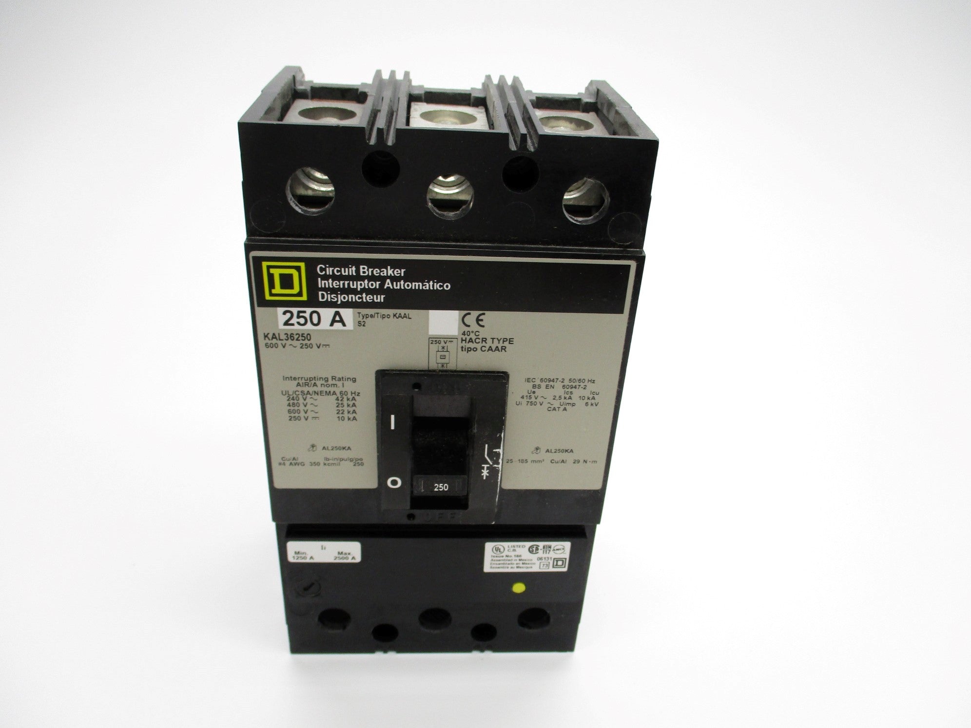 SQUARE D KAL36250 250A 600V (GREY) NSMP