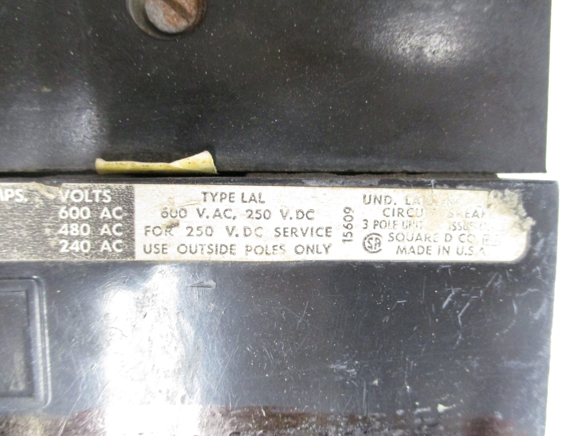 SQUARE D LAL36400MBZ 600VAC 400A UNMP