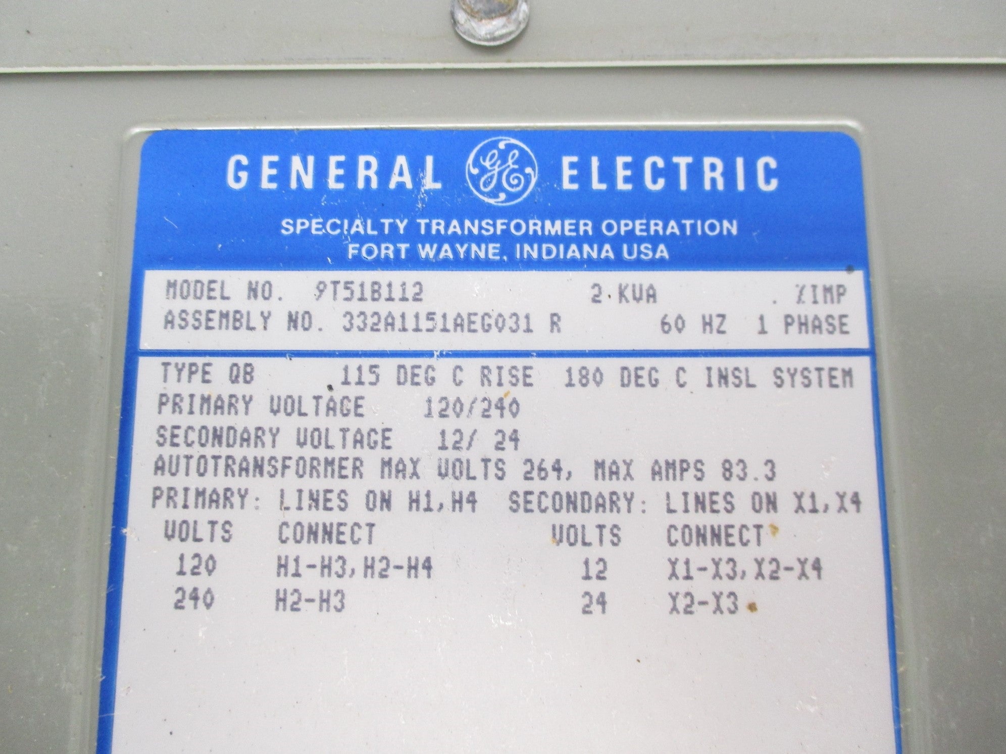 GENERAL ELECTRIC 9T51B112 NSMP