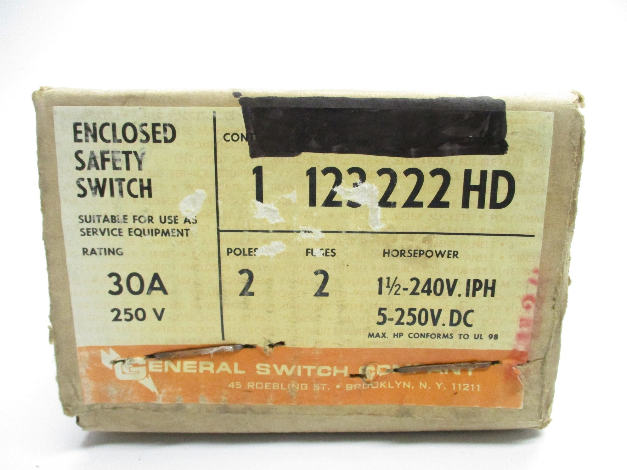 GENERAL SWITCH 123222HD NSMP