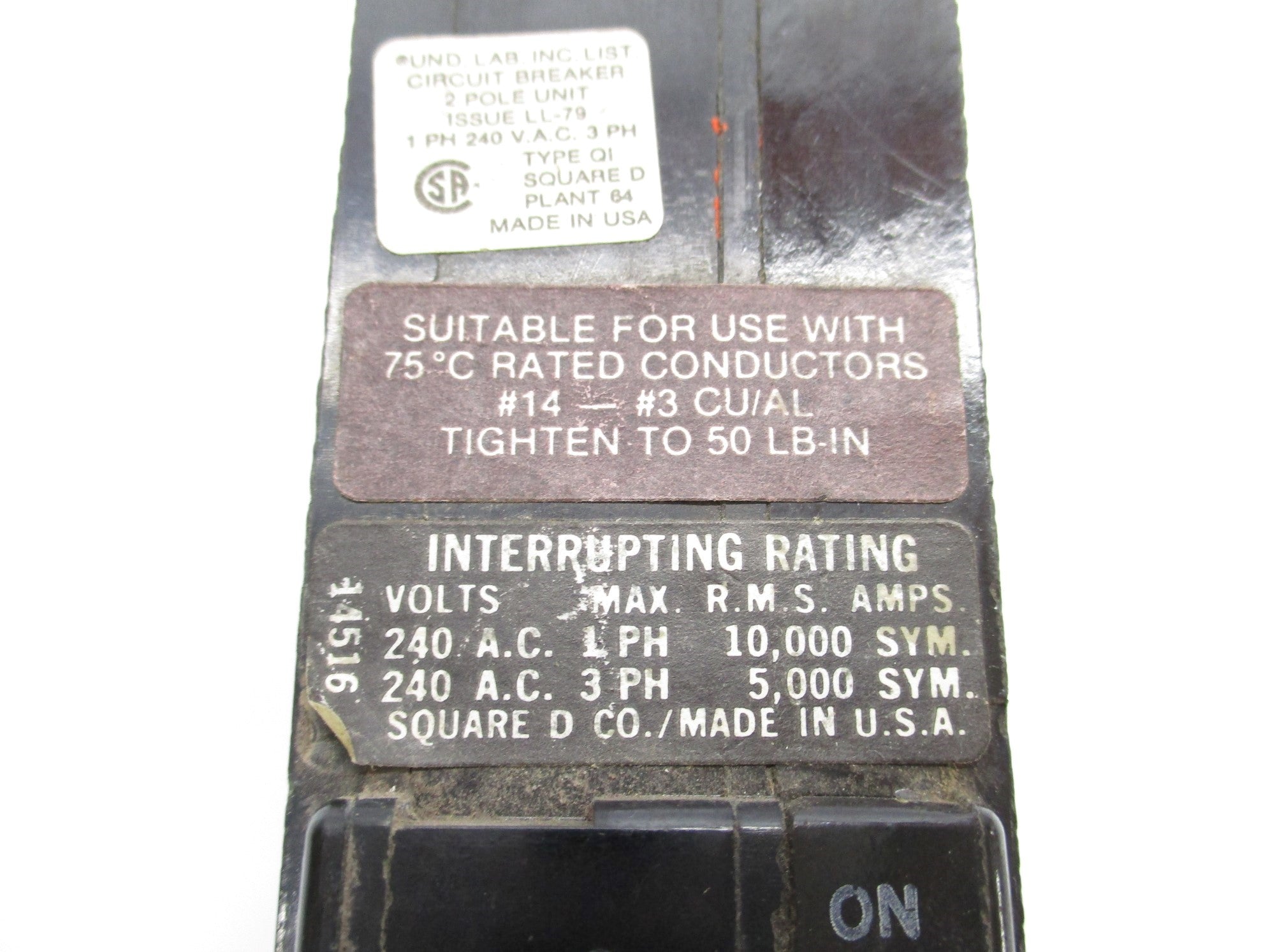 SQUARE D Q1260H 60A 240V UNMP
