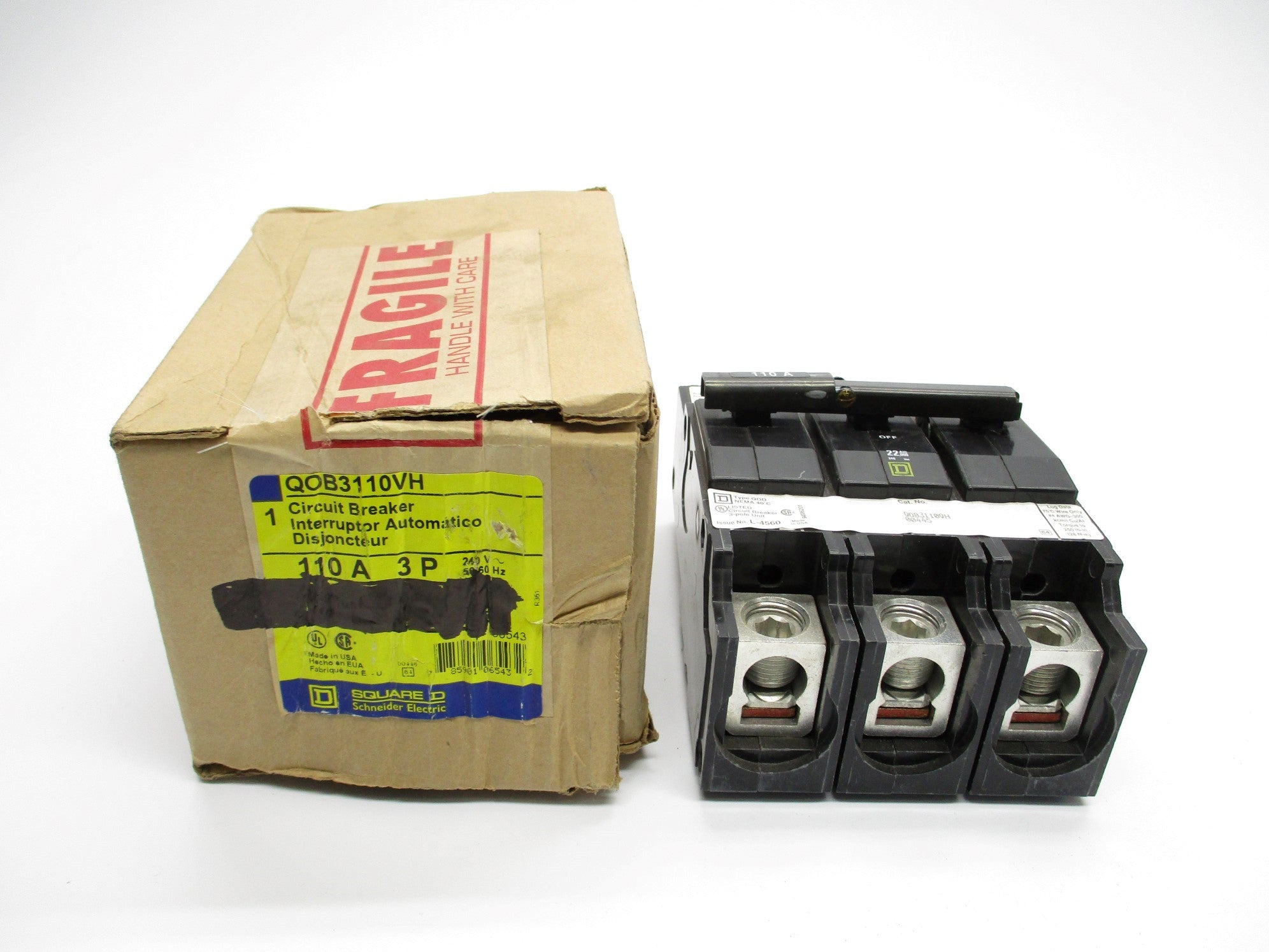 SQUARE D QOB3110VH 110A 240V NSMP