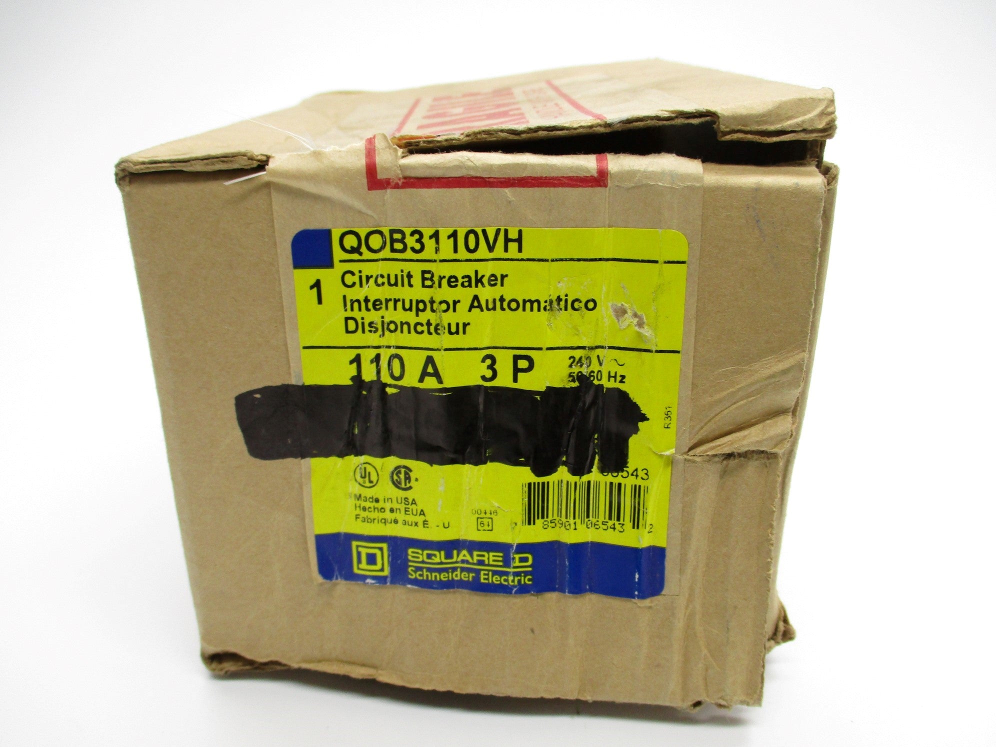 SQUARE D QOB3110VH 110A 240V NSMP