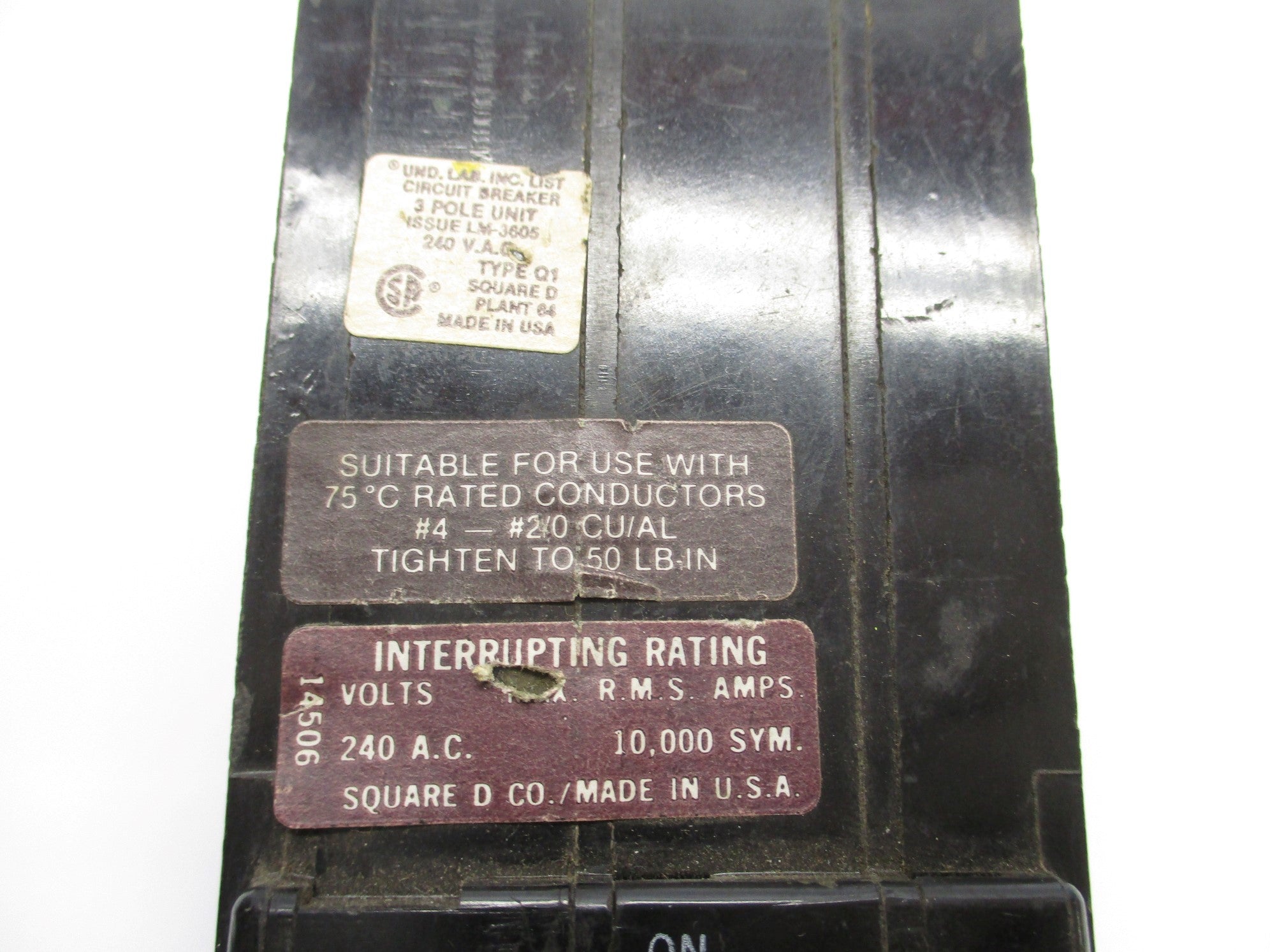 SQUARE D Q1380 80A 240V UNMP