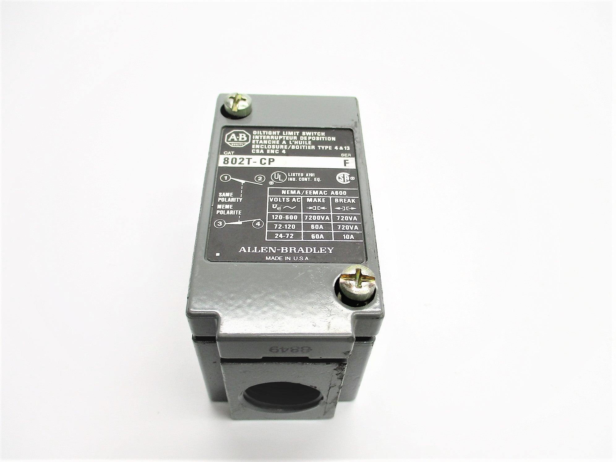 ALLEN BRADLEY 802T-CP SER. F (AS PICTURED) NSNP