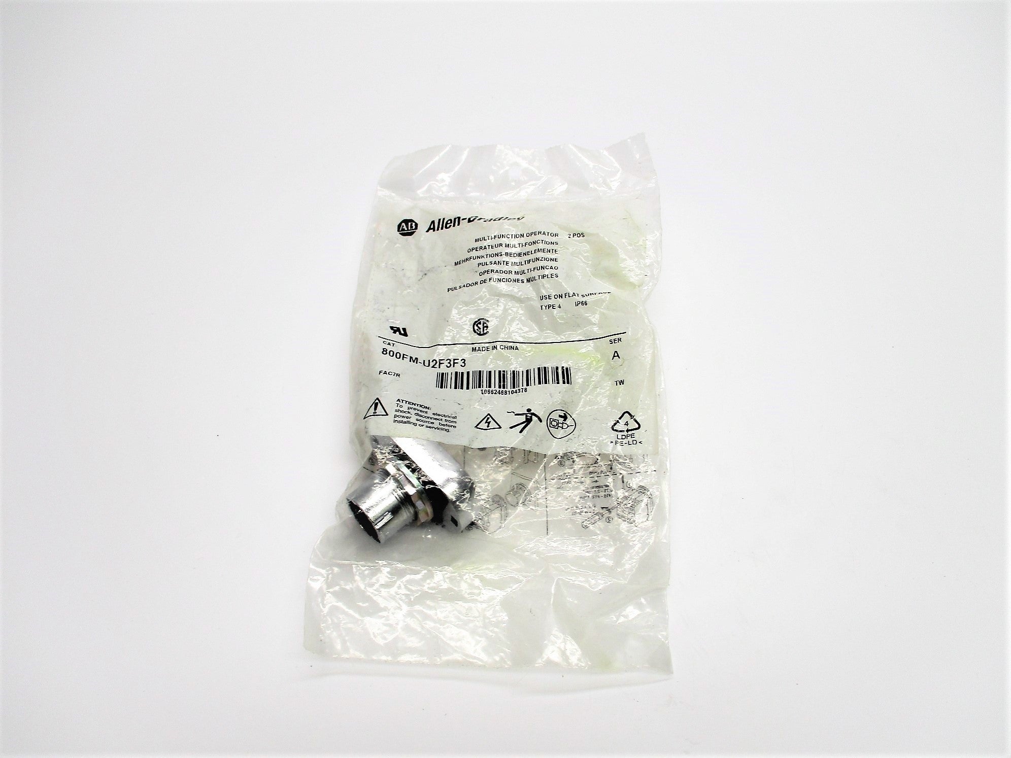 ALLEN BRADLEY 800FM-U2F3F3 SER. A (WH) NSMP
