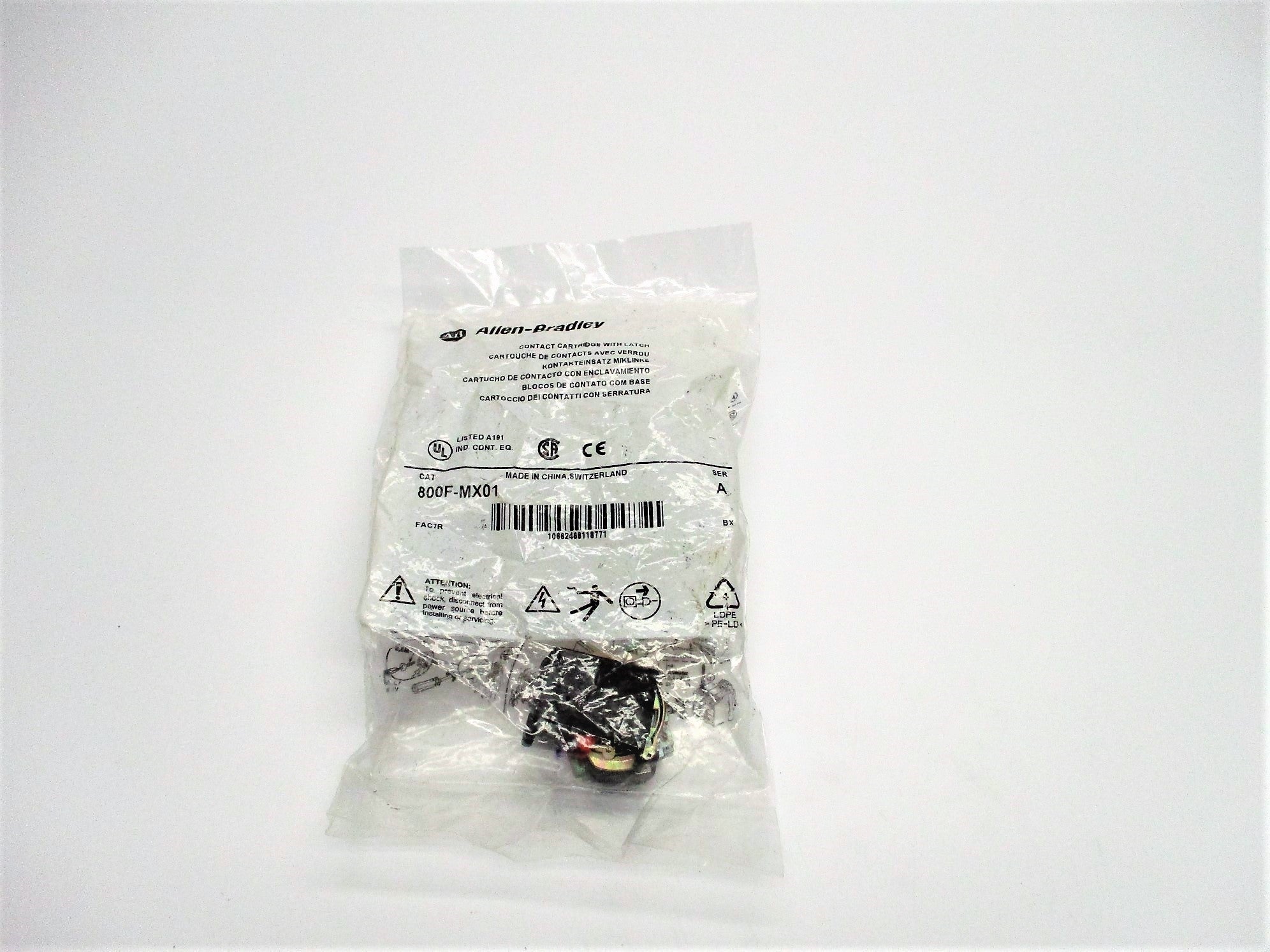 ALLEN BRADLEY 800F-MX01 SER. A (WH) NSMP