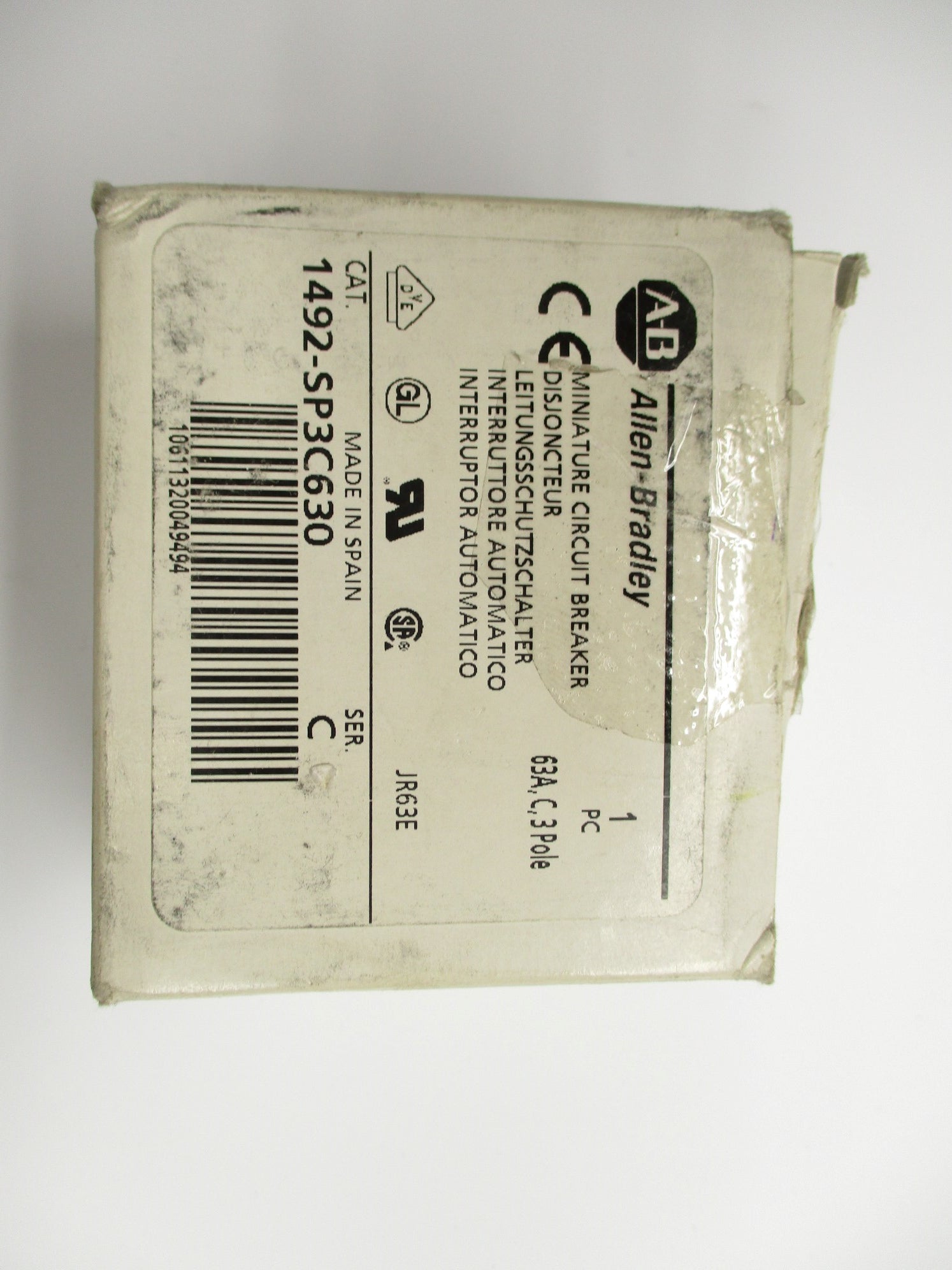 ALLEN BRADLEY 1492-SP3C630 SER. C 63A 415VAC (AS PICTURED) NSMP