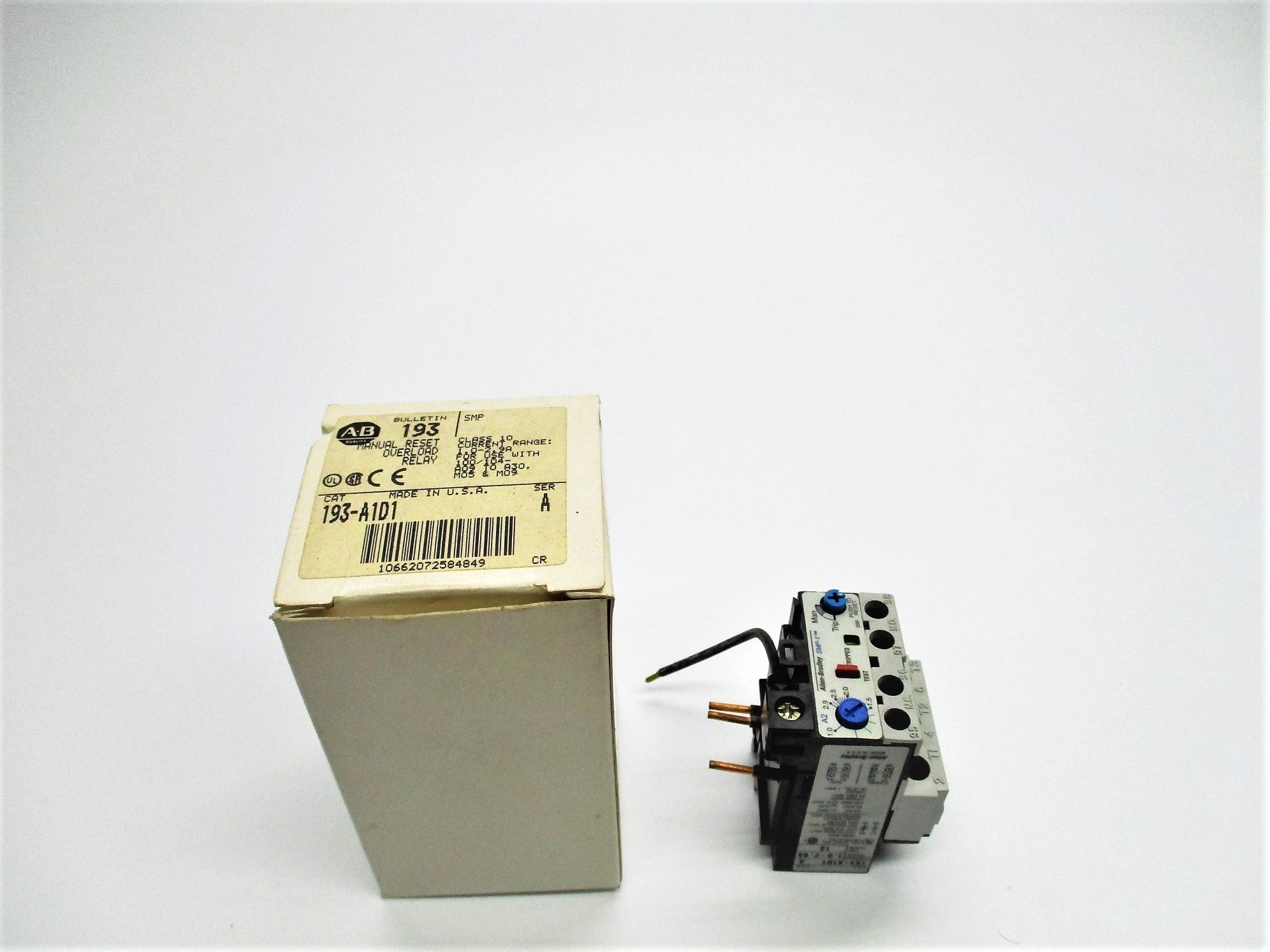 ALLEN BRADLEY 193-A1D1 SER. A 1.0-2.9A  (WH) NSMP