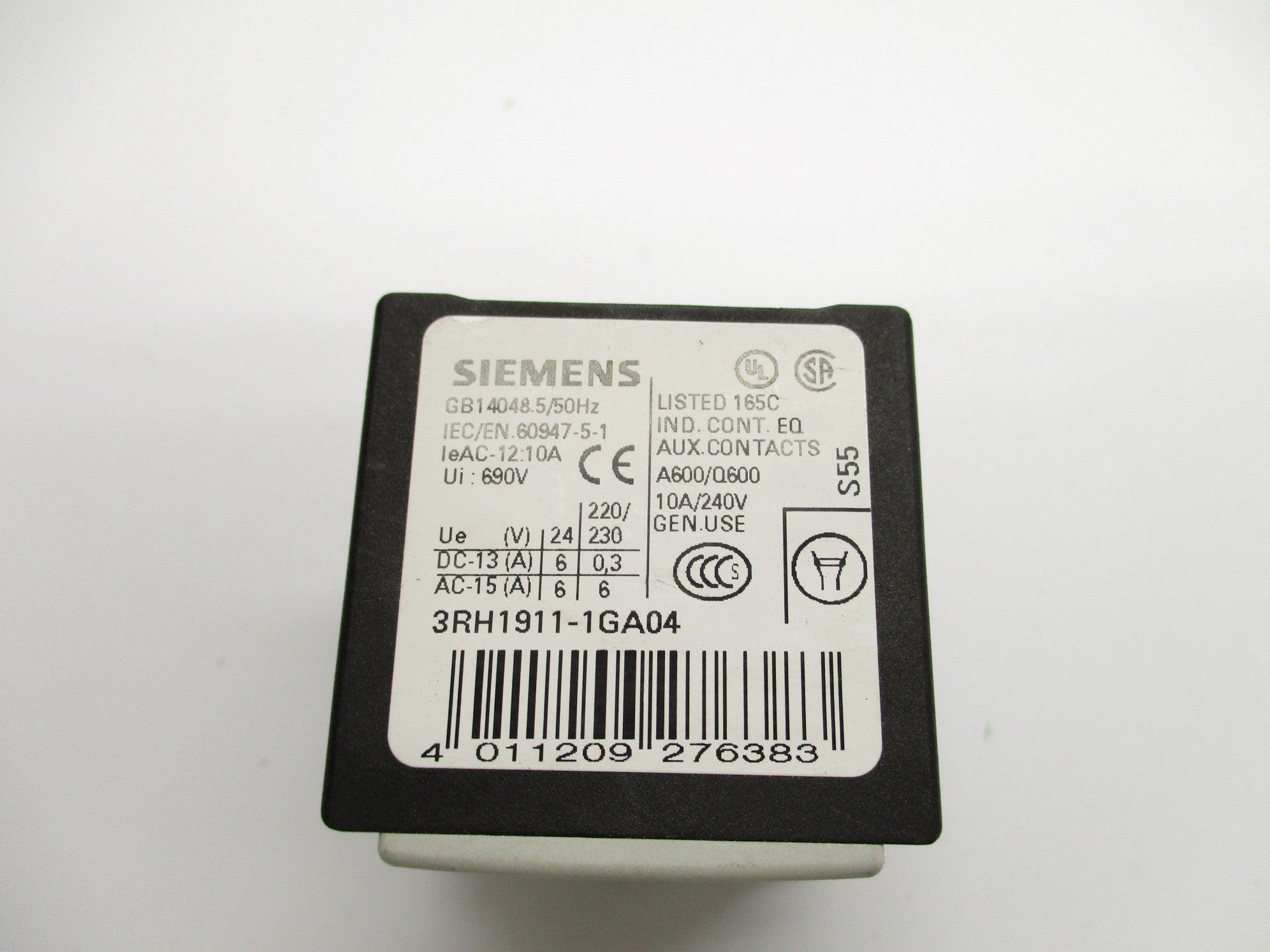 SIEMENS 3RH1911-1GA04 240V 10A NSNP