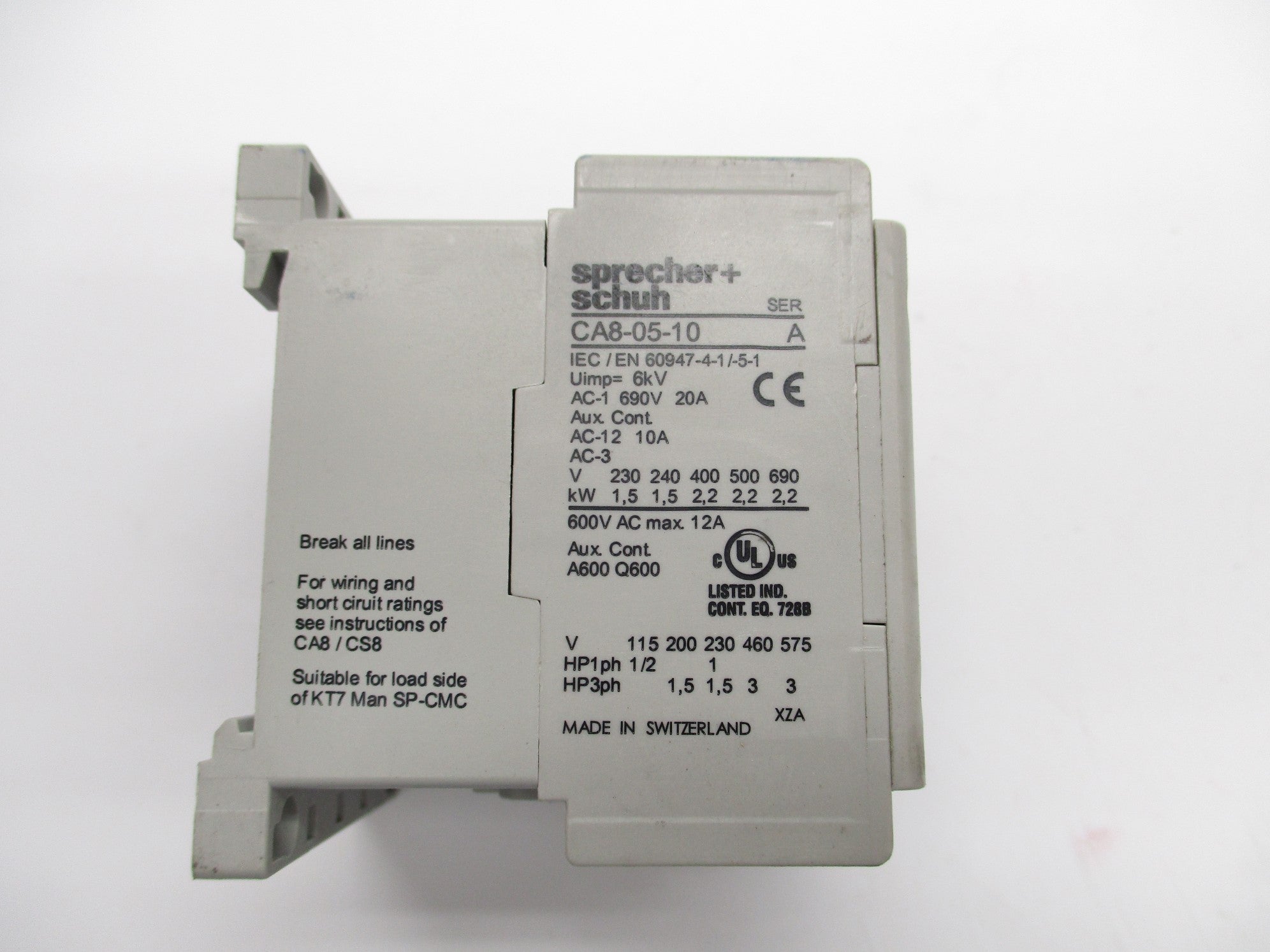 SPRECHER+SCHUH CA8-05-10 SER. A 110/120V NSNP