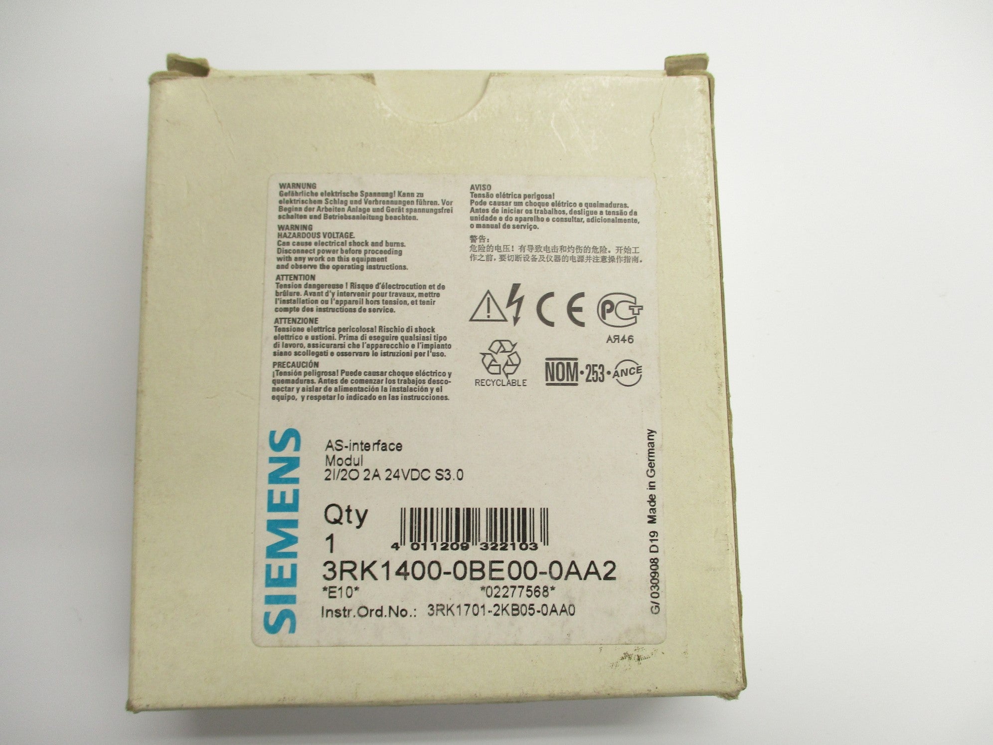 SIEMENS 3RK1400-0BE00-0AA2 NSMP