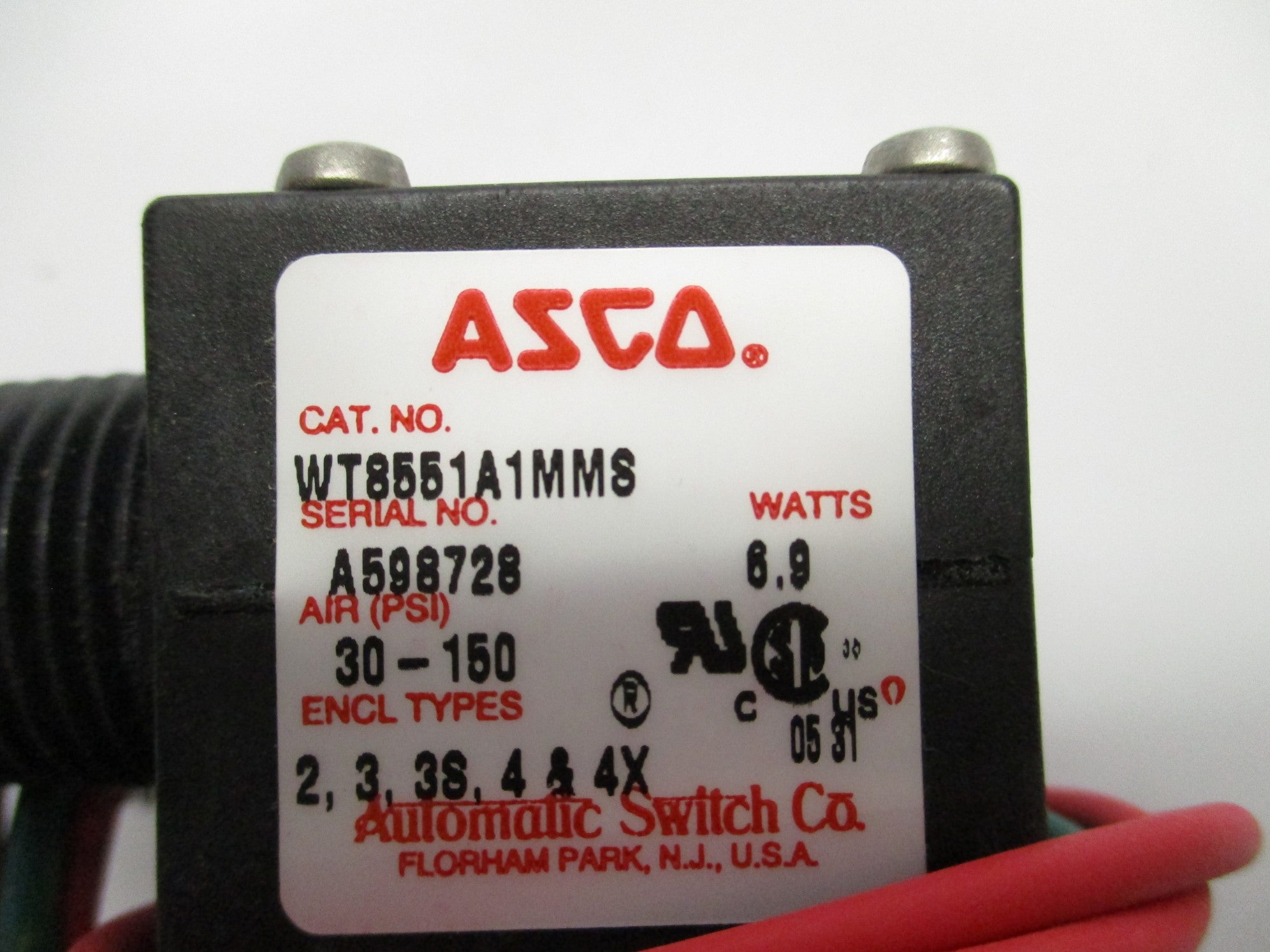ASCO WT8551A1MMS 24V UNMP
