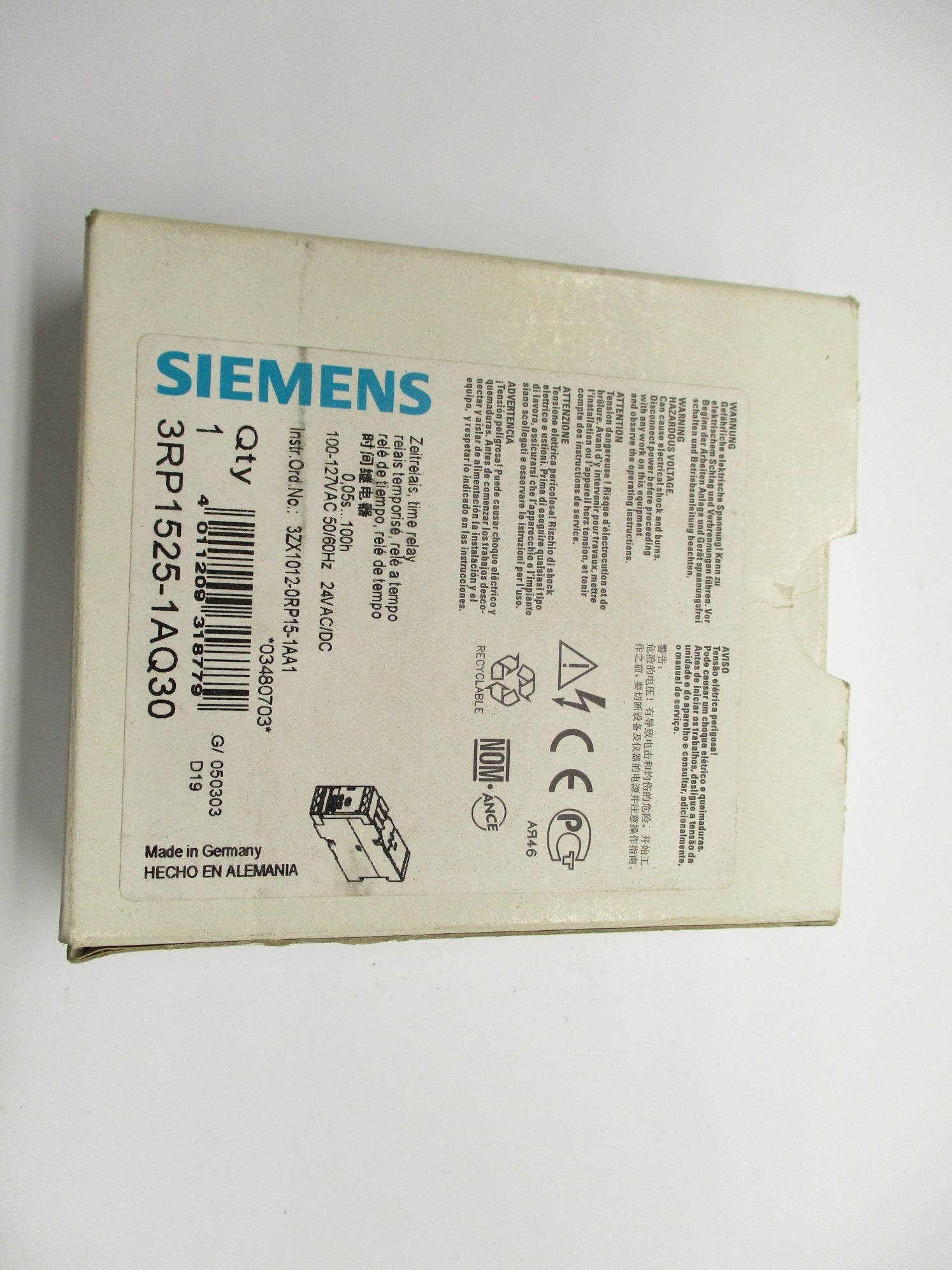 SIEMENS 3RP1525-1AQ30 NSMP