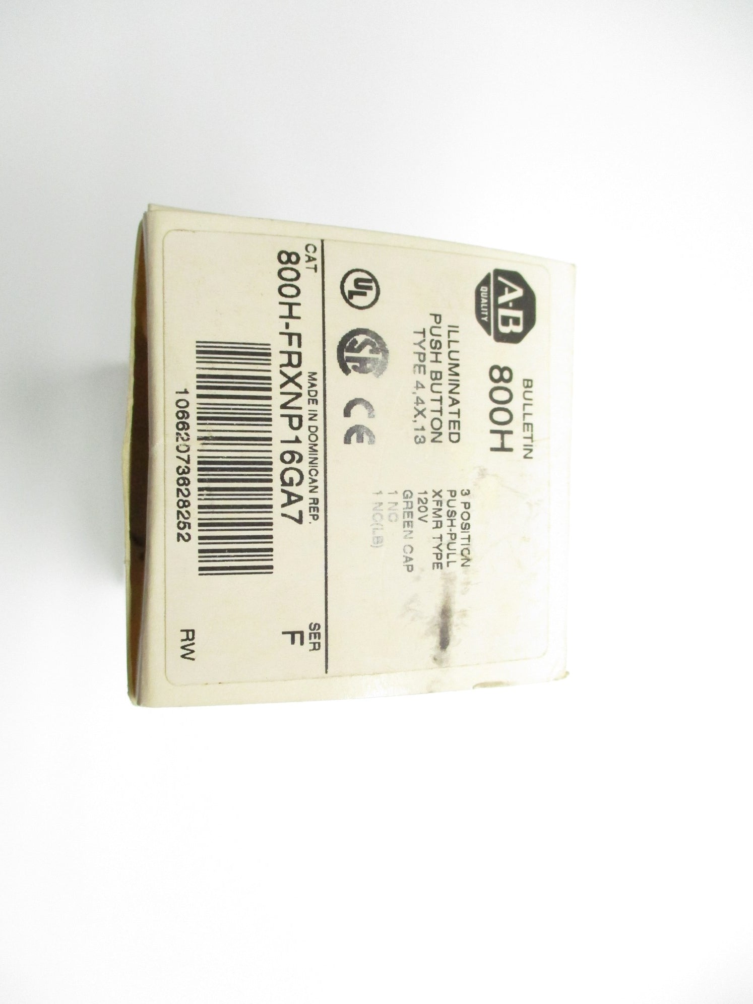 ALLEN BRADLEY 800H-FRXNP16GA7 SER. F (WH) NSMP